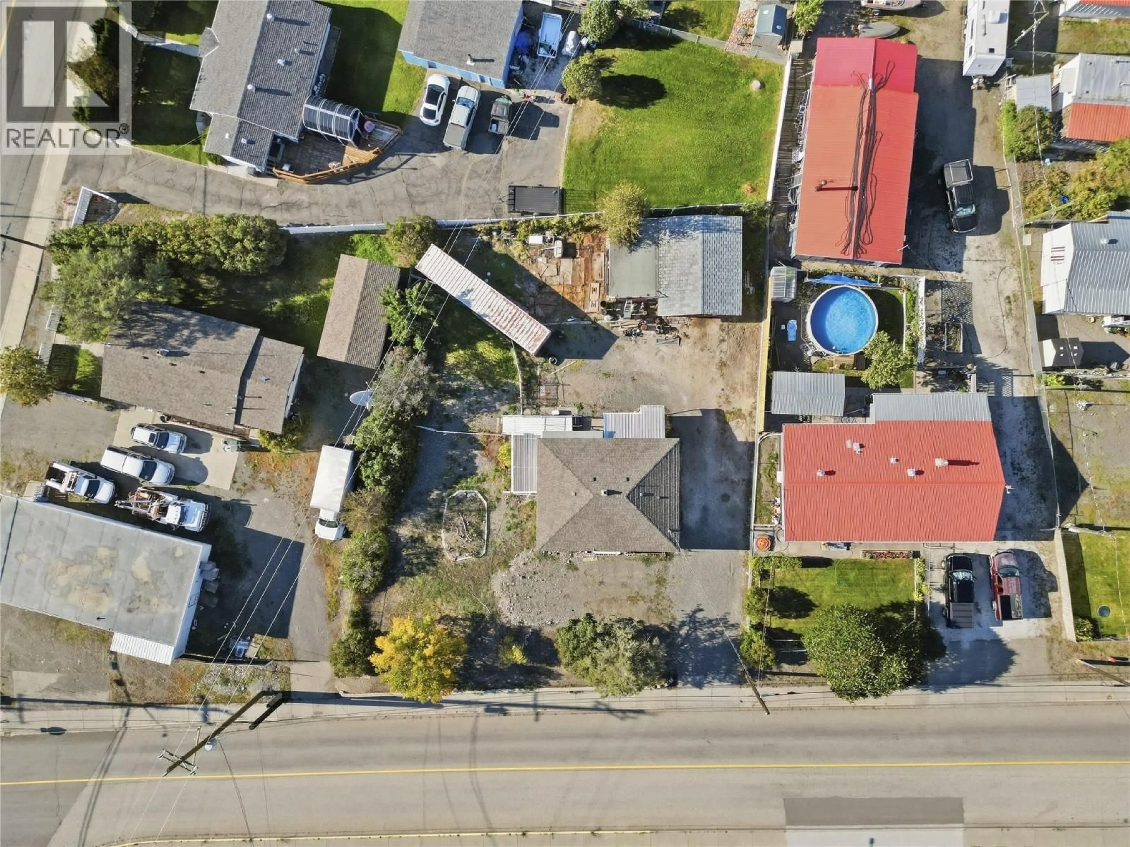A pic from outside/outdoor area/front of a property/back of a property/a pic from drone, street for 1205 STAGE ROAD, Cache Creek British Columbia V0K1H0