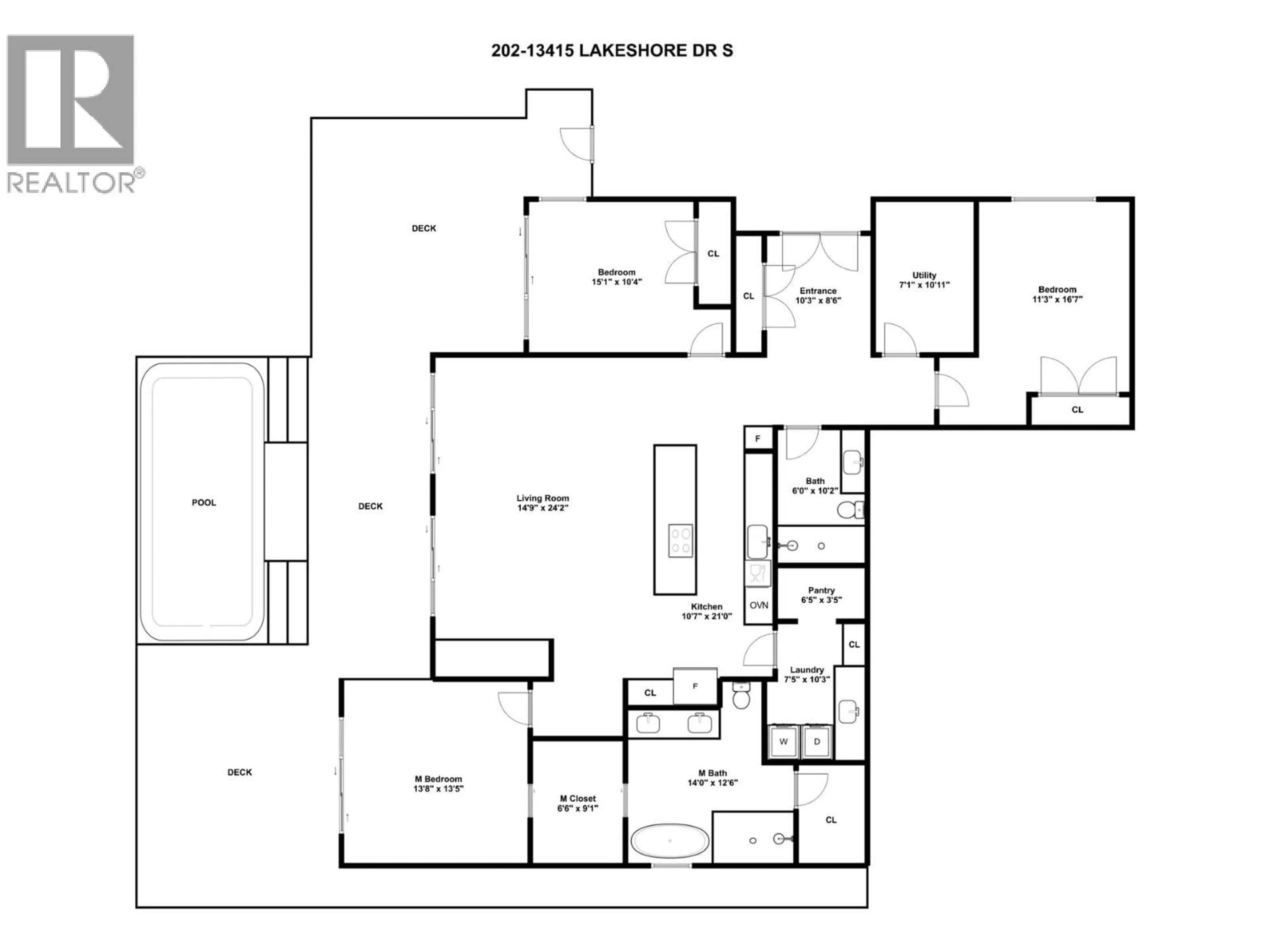 Floor plan for 202 - 13415 LAKESHORE DRIVE SOUTH, Summerland British Columbia V0H1Z1