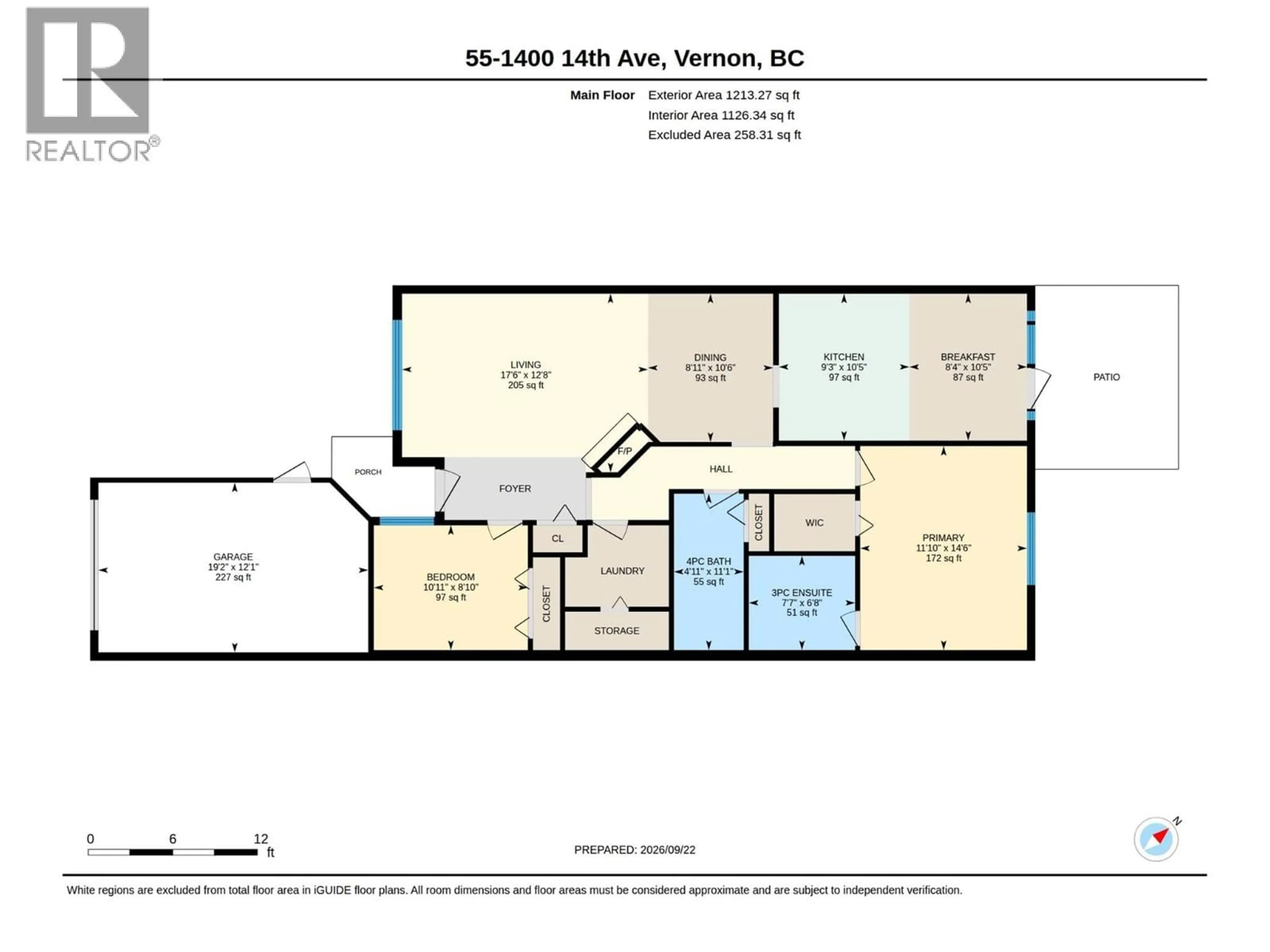 Floor plan for 55 - 1400 14TH AVENUE, Vernon British Columbia V1B2S9