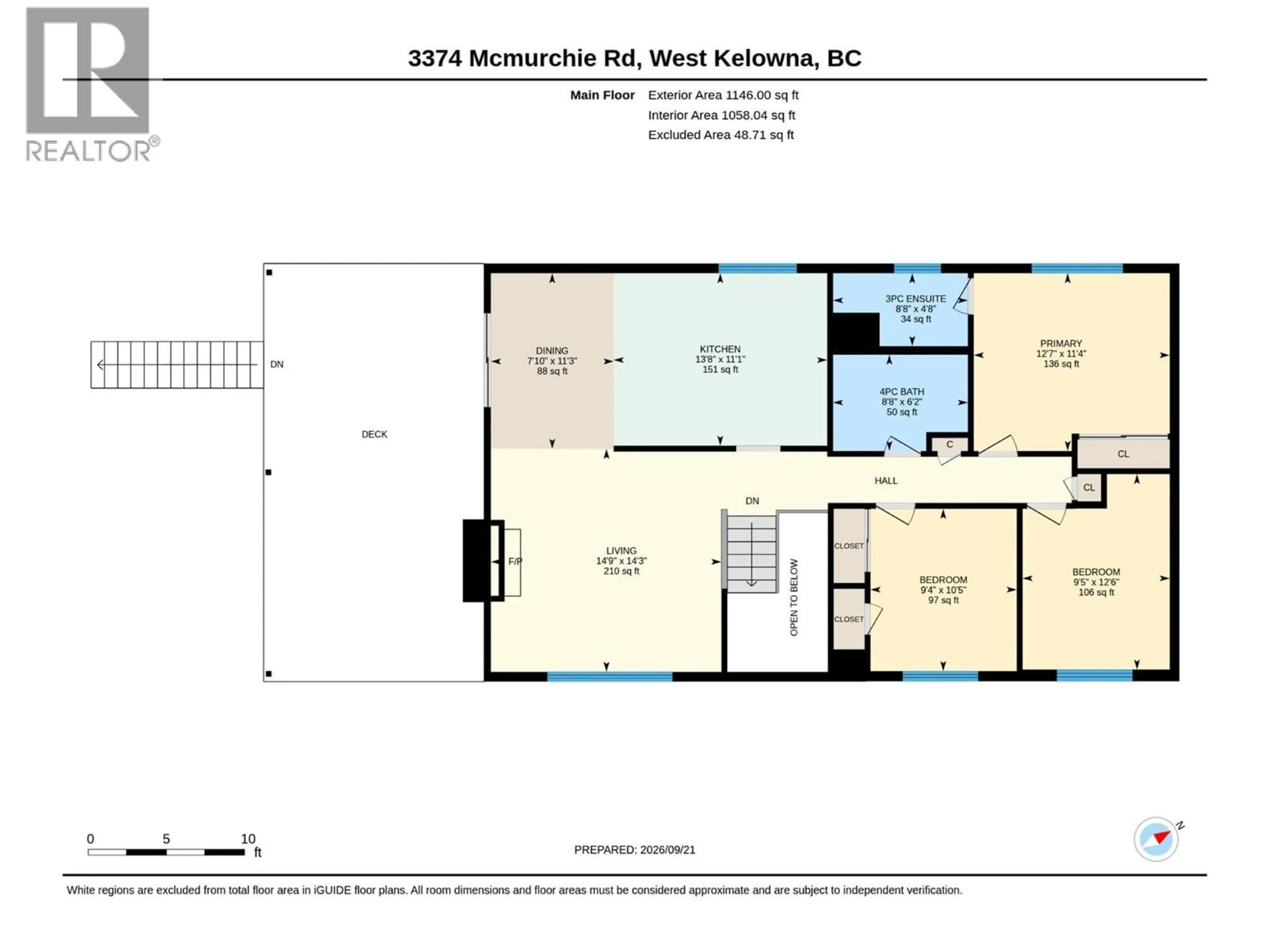Floor plan for 3374 MCMURCHIE ROAD, West Kelowna British Columbia V4T1B4
