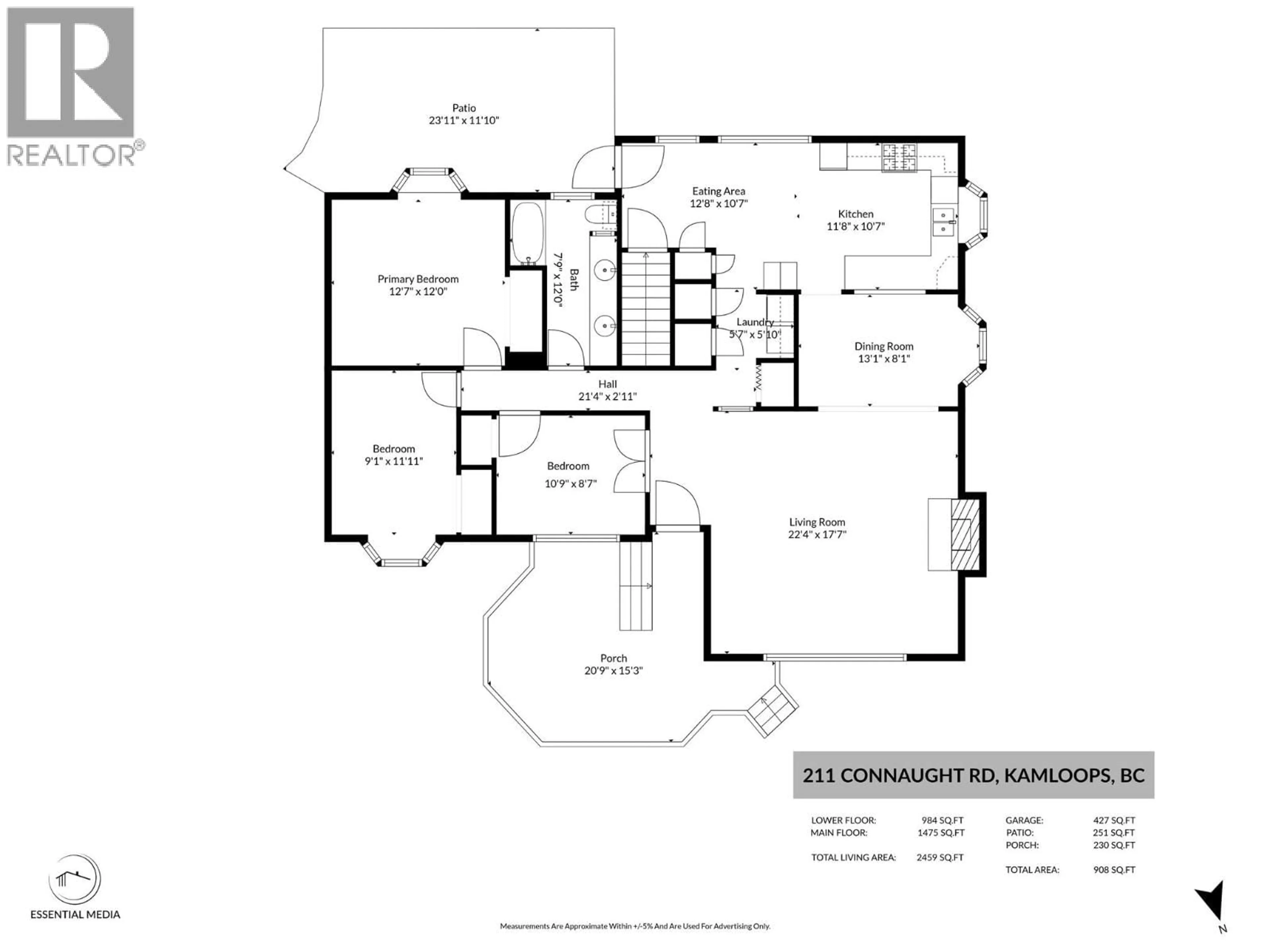 Floor plan for 211 CONNAUGHT ROAD, Kamloops British Columbia V2C1G5