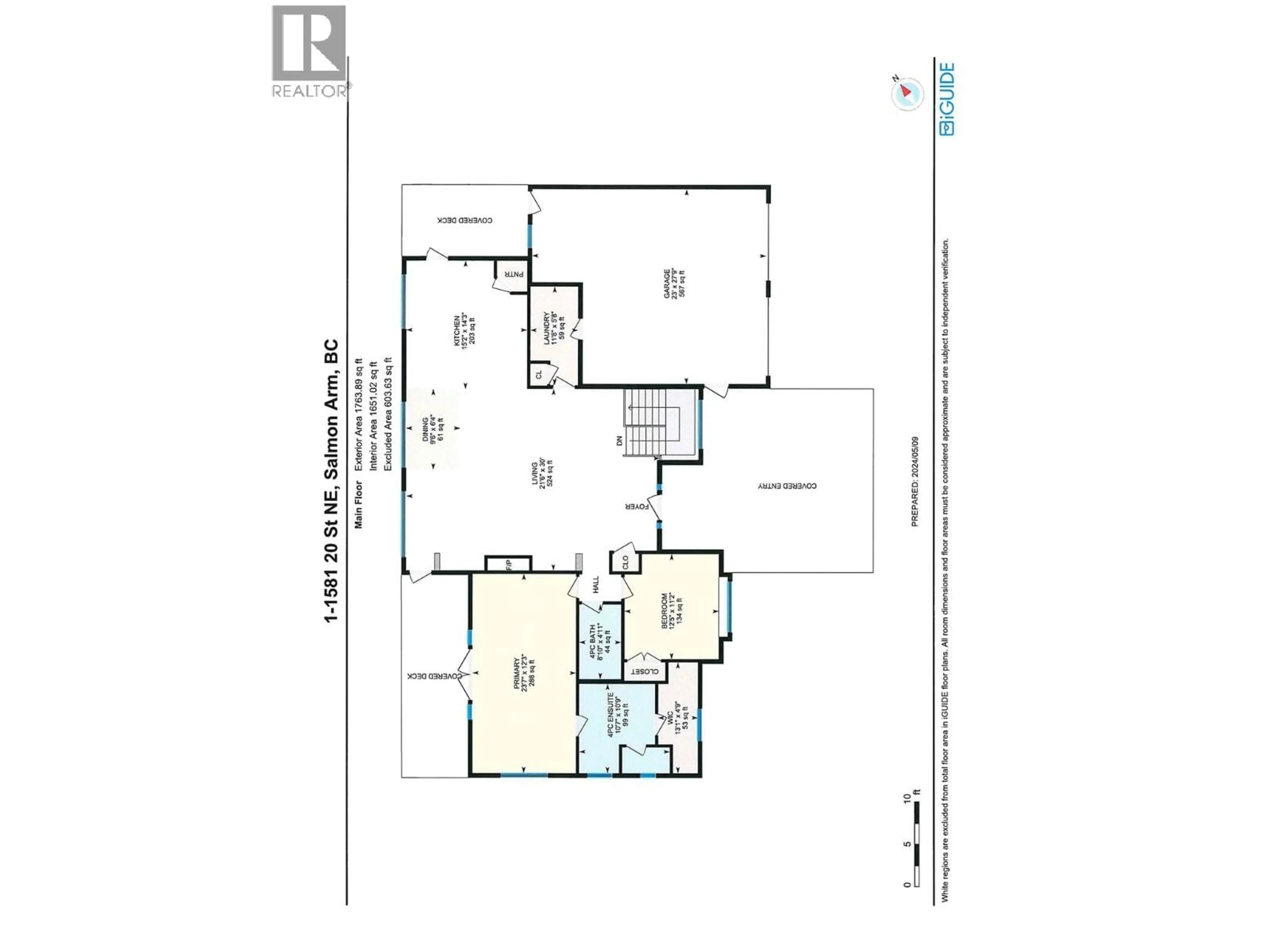 Floor plan for 1 - 1581 20 STREET NORTHEAST, Salmon Arm British Columbia V1E0A7