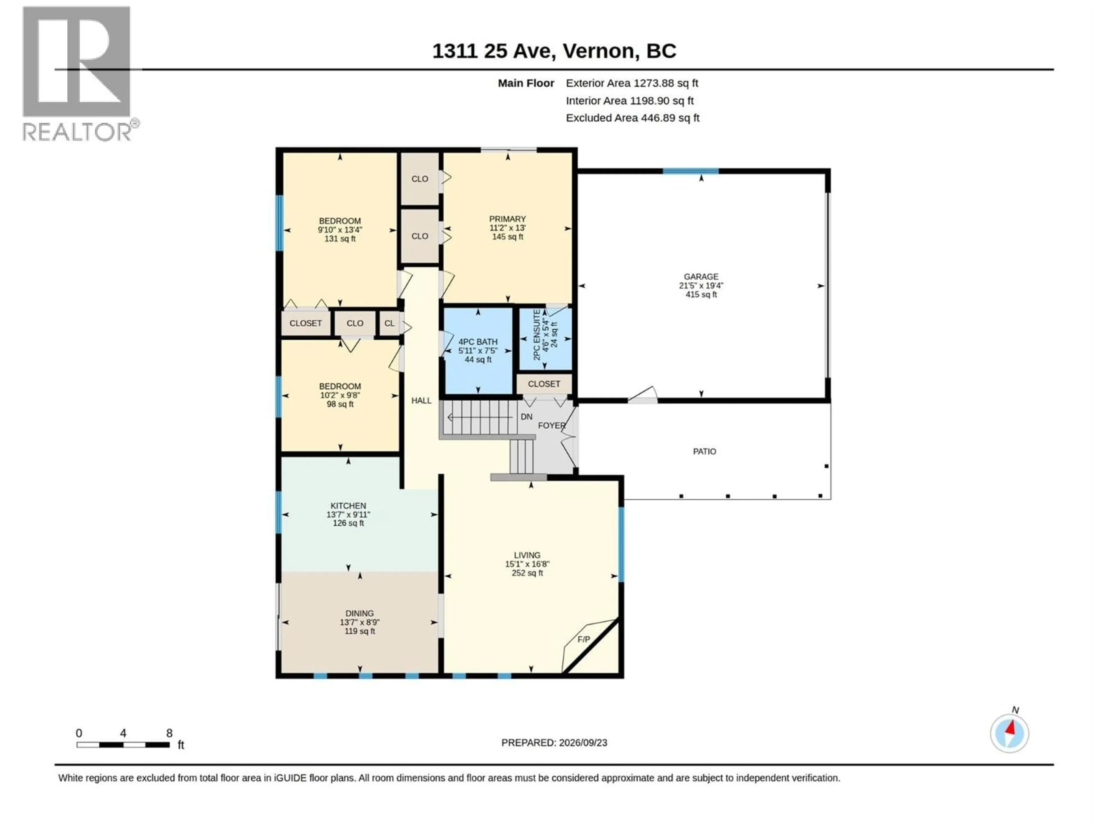 Floor plan for 1311 25TH AVENUE, Vernon British Columbia V1T7L5