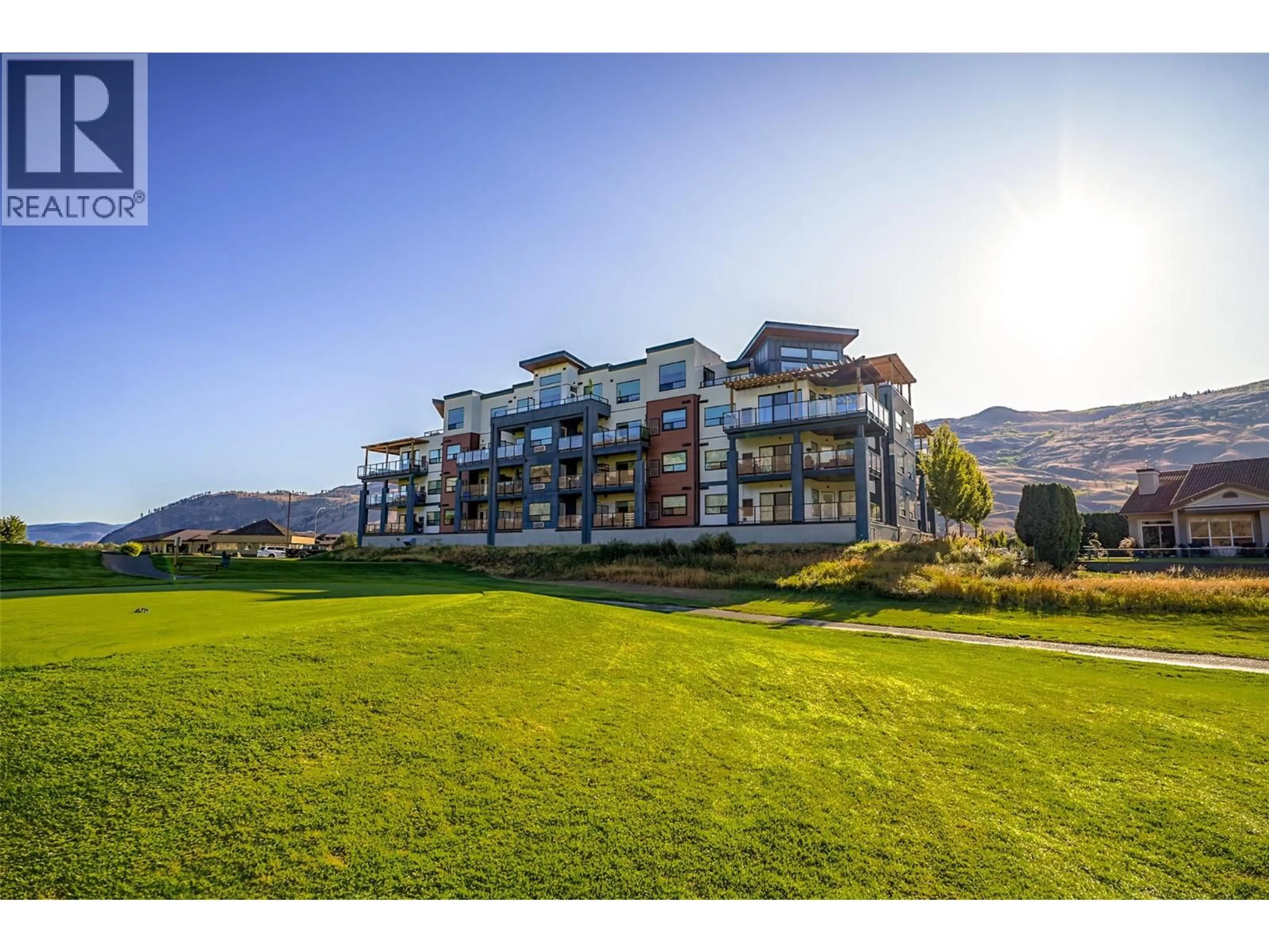 A pic from outside/outdoor area/front of a property/back of a property/a pic from drone, mountain view for 302 - 651 DUNES DRIVE, Kamloops British Columbia V2B0K2