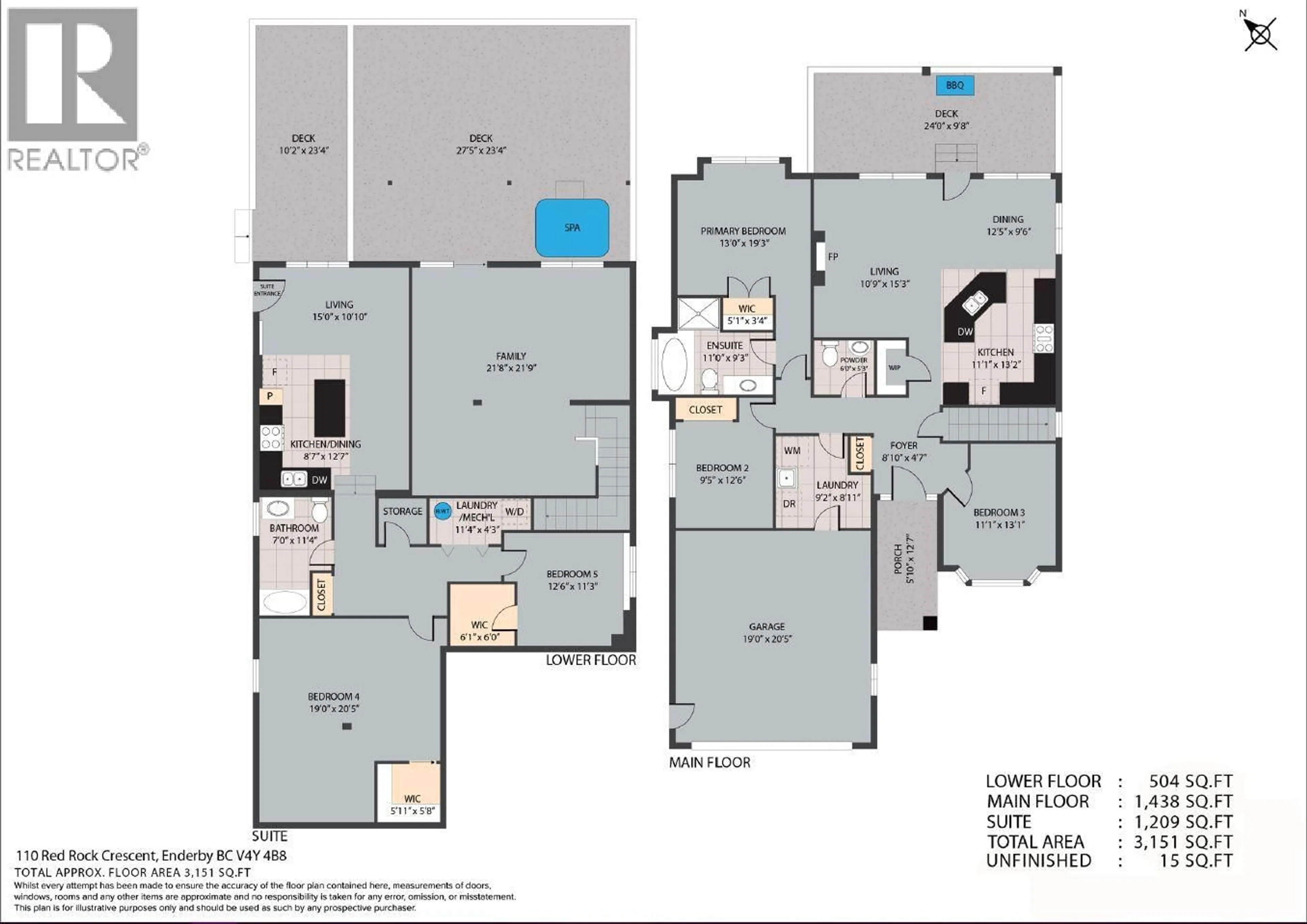 Floor plan for 110 RED ROCK CRESCENT, Enderby British Columbia V4Y4B8