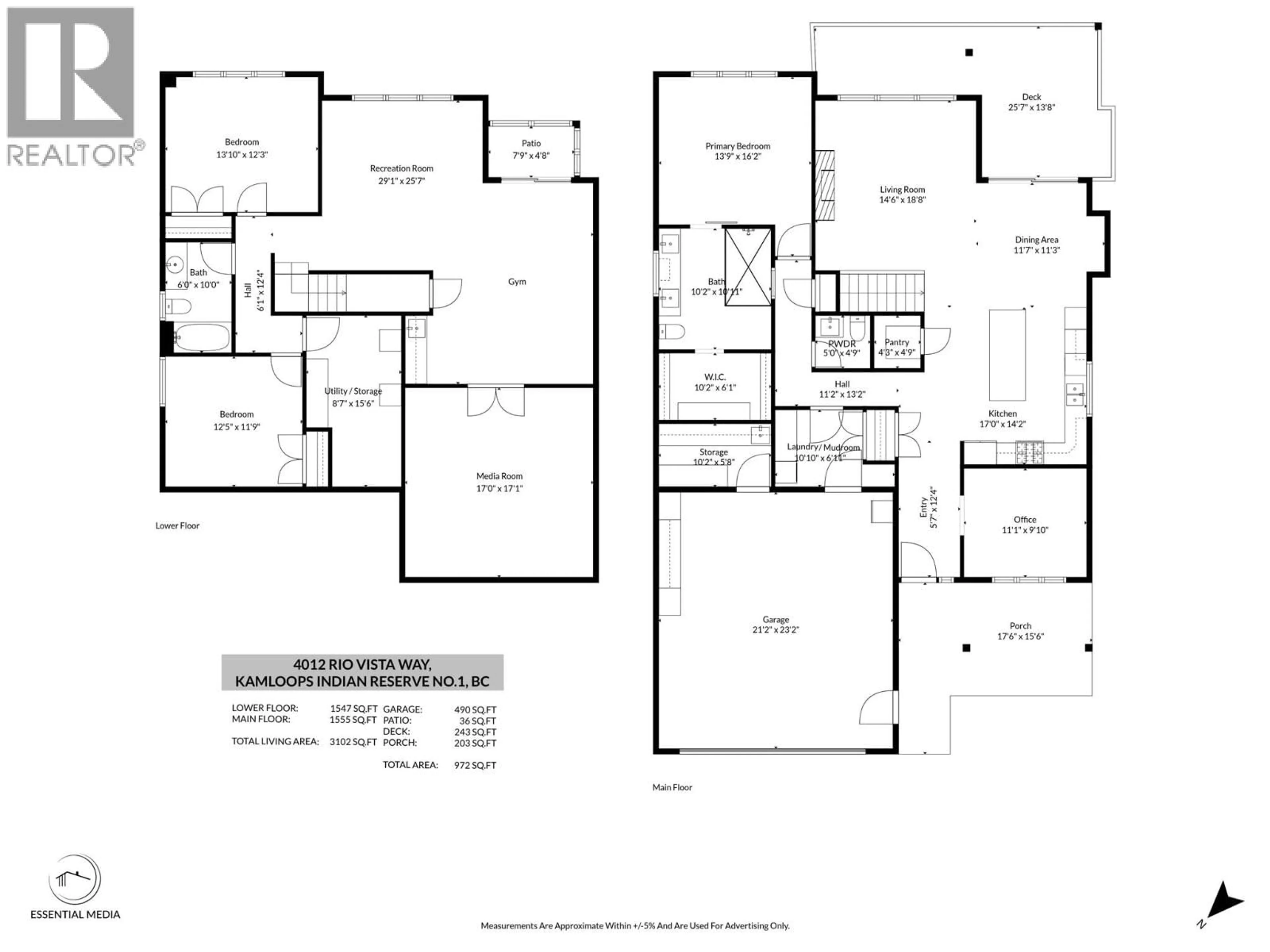 Floor plan for 4012 RIO VISTA WAY, Kamloops British Columbia V2H0E1