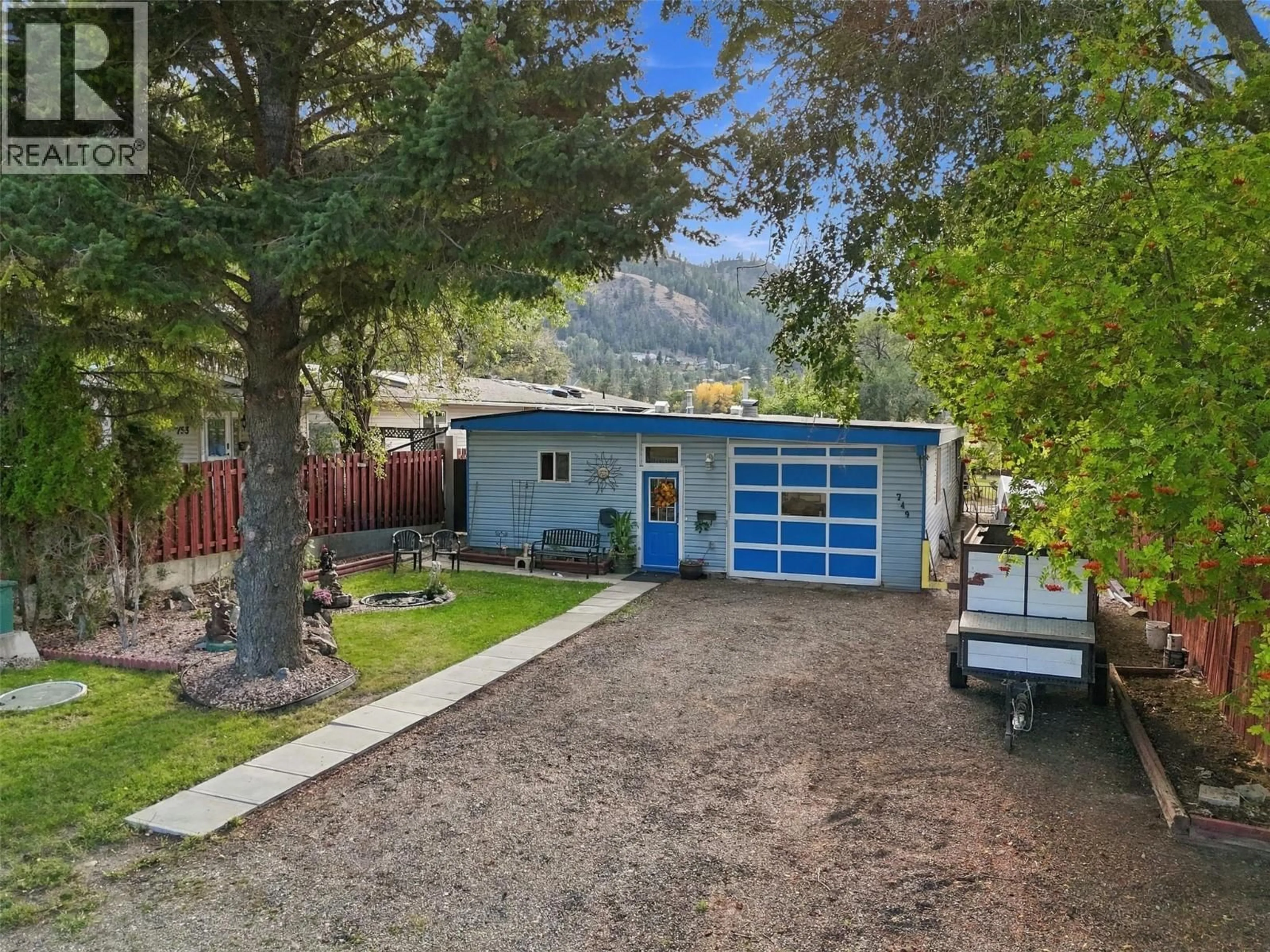 A pic from outside/outdoor area/front of a property/back of a property/a pic from drone, mountain view for 749 KLAHANIE DRIVE, Kamloops British Columbia V2C5R1