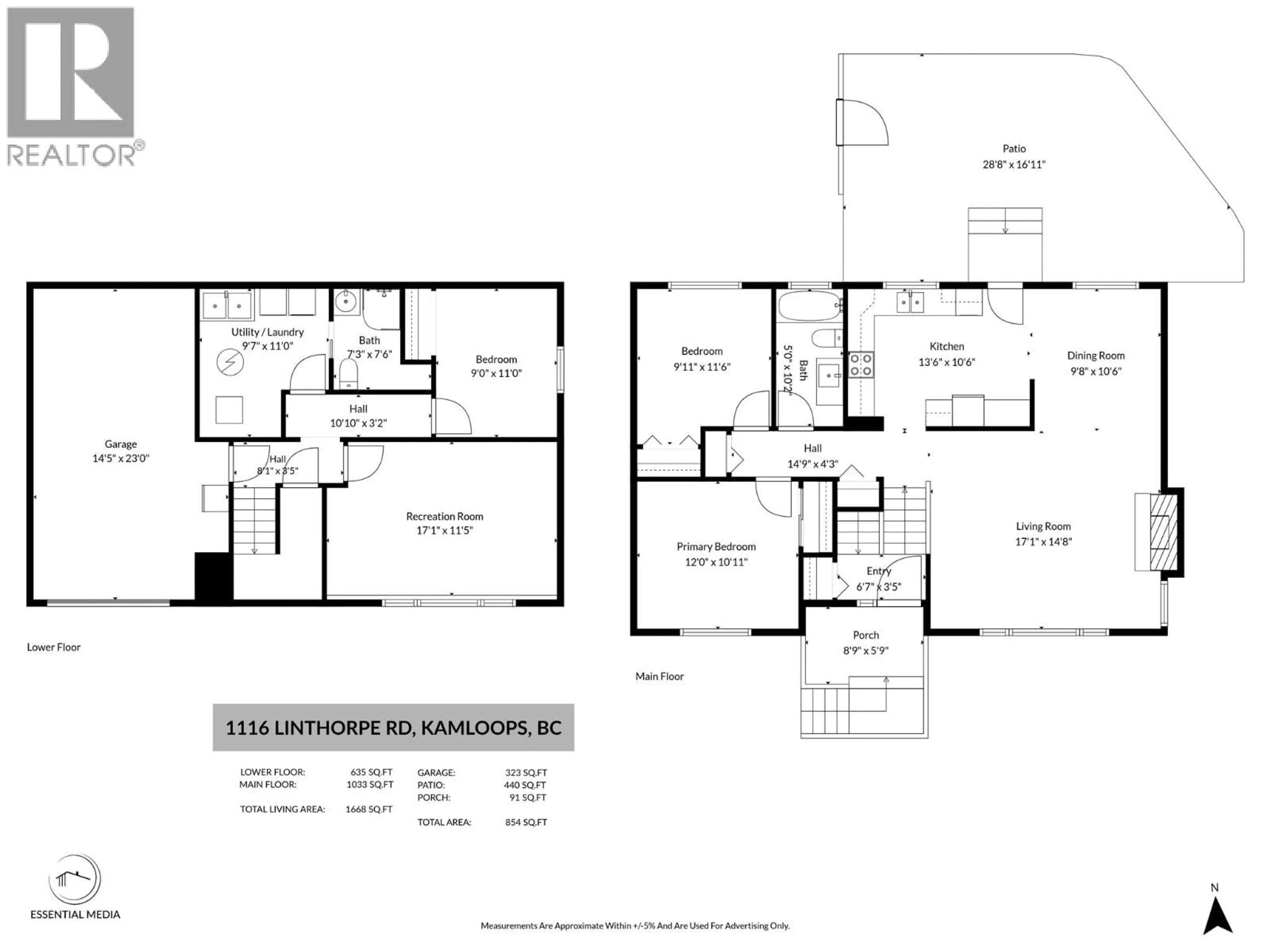 Floor plan for 1116 LINTHORPE ROAD, Kamloops British Columbia V2B7S4
