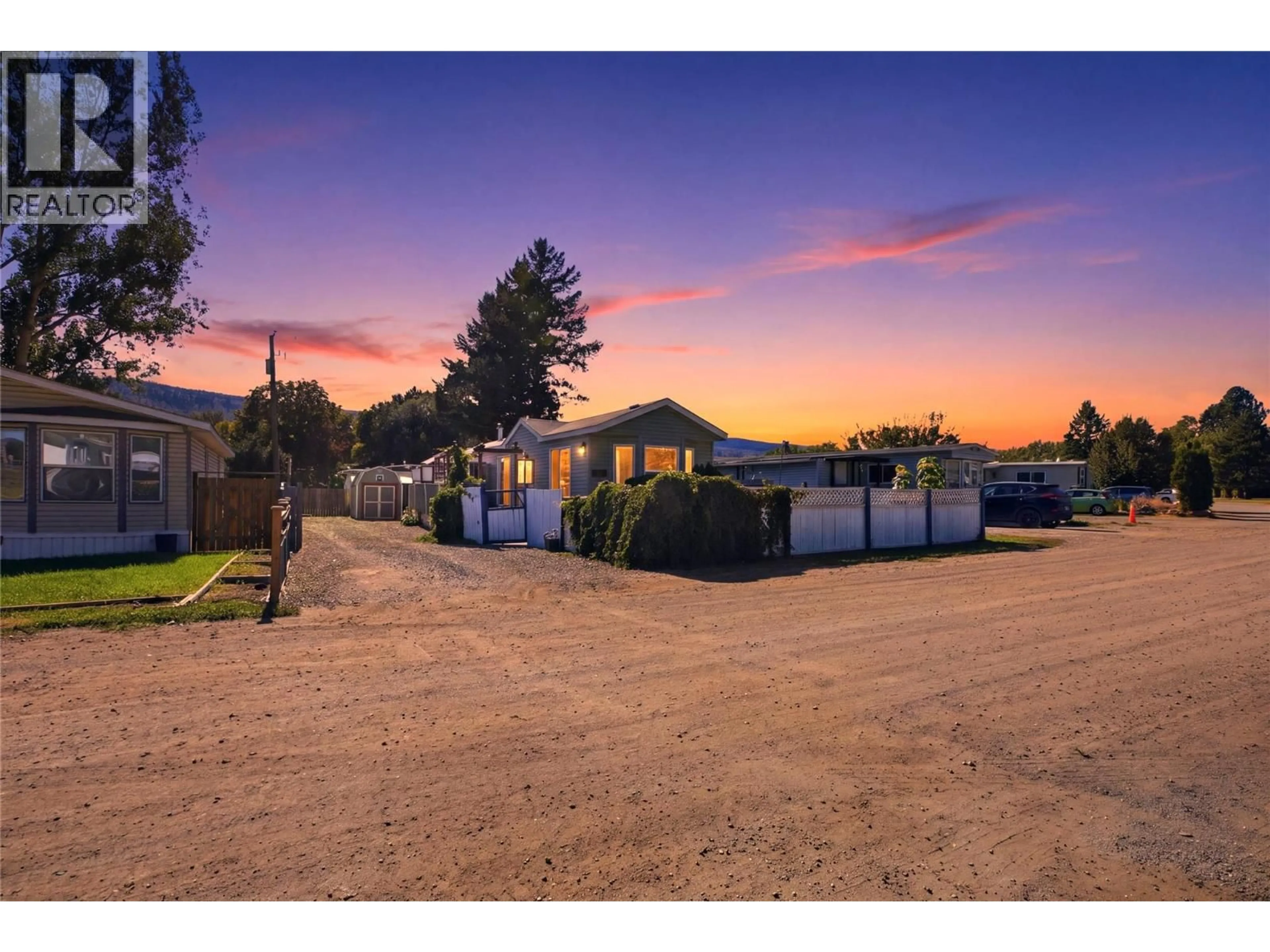 A pic from outside/outdoor area/front of a property/back of a property/a pic from drone, street for B23 - 220 G&M ROAD, Kamloops British Columbia V2H1A4
