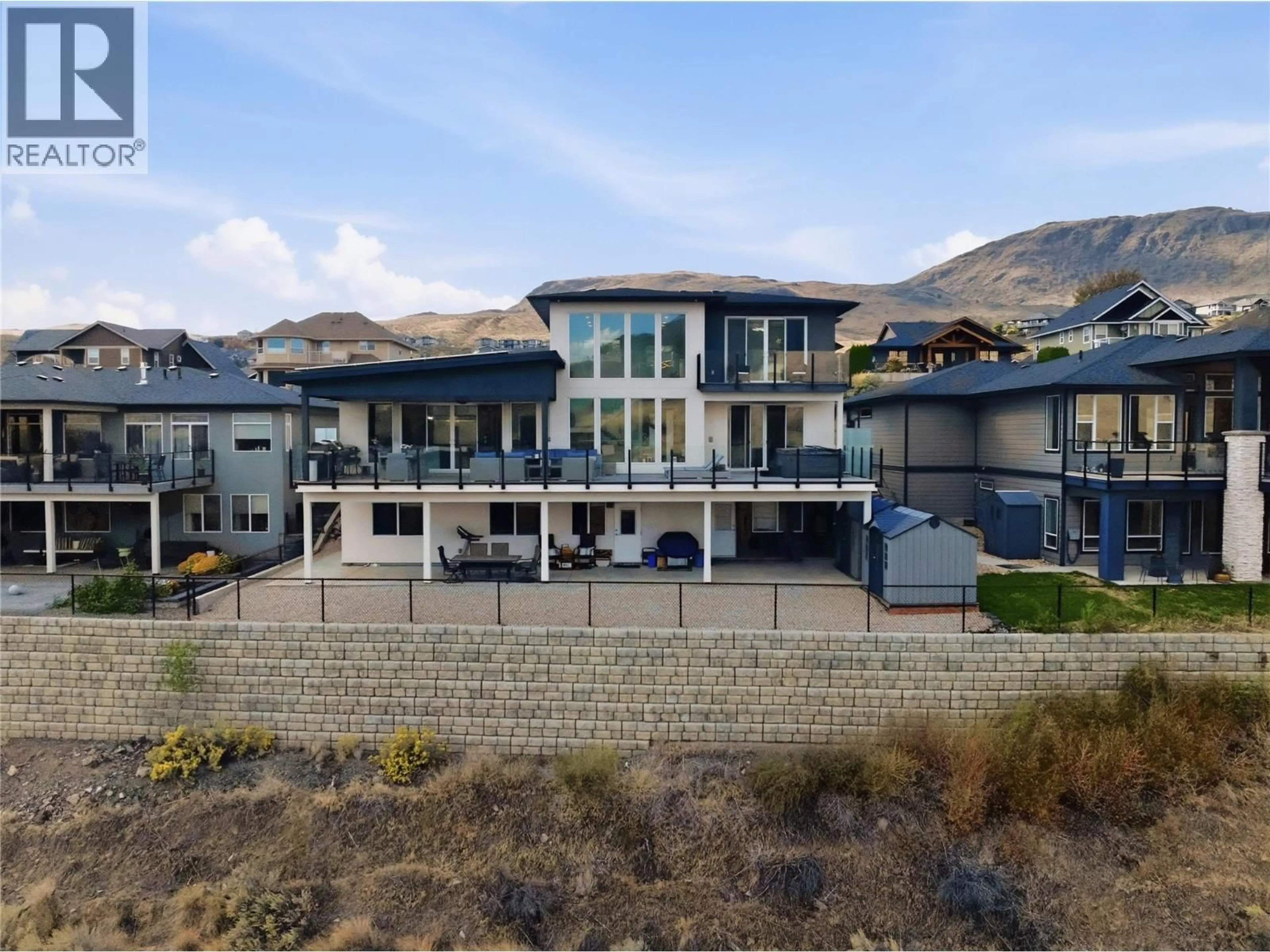 A pic from outside/outdoor area/front of a property/back of a property/a pic from drone, mountain view for 848 CANTLE DRIVE, Kamloops British Columbia V2B0A7