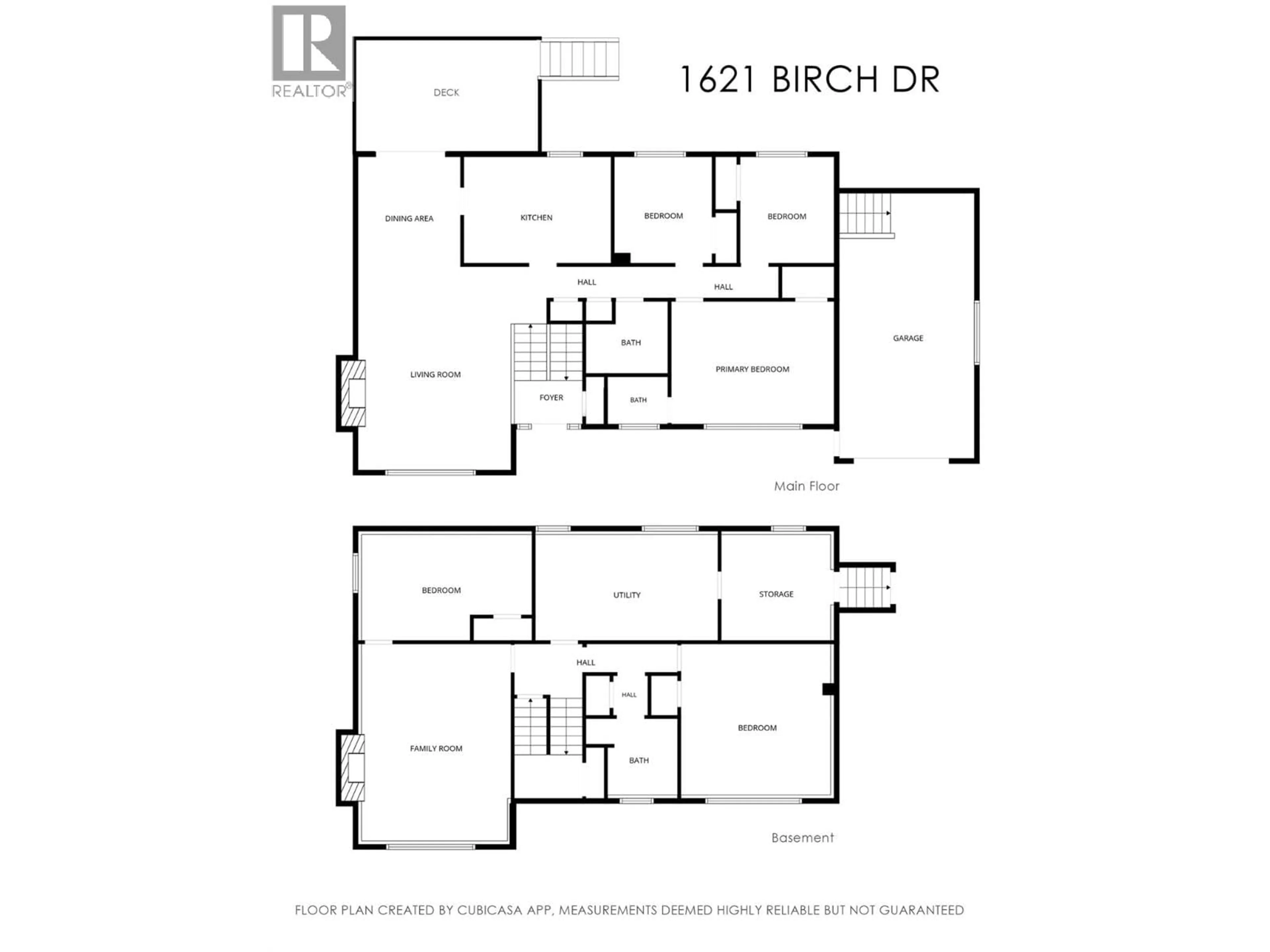 Floor plan for 1621 BIRCH DRIVE, Revelstoke British Columbia V0E2S1