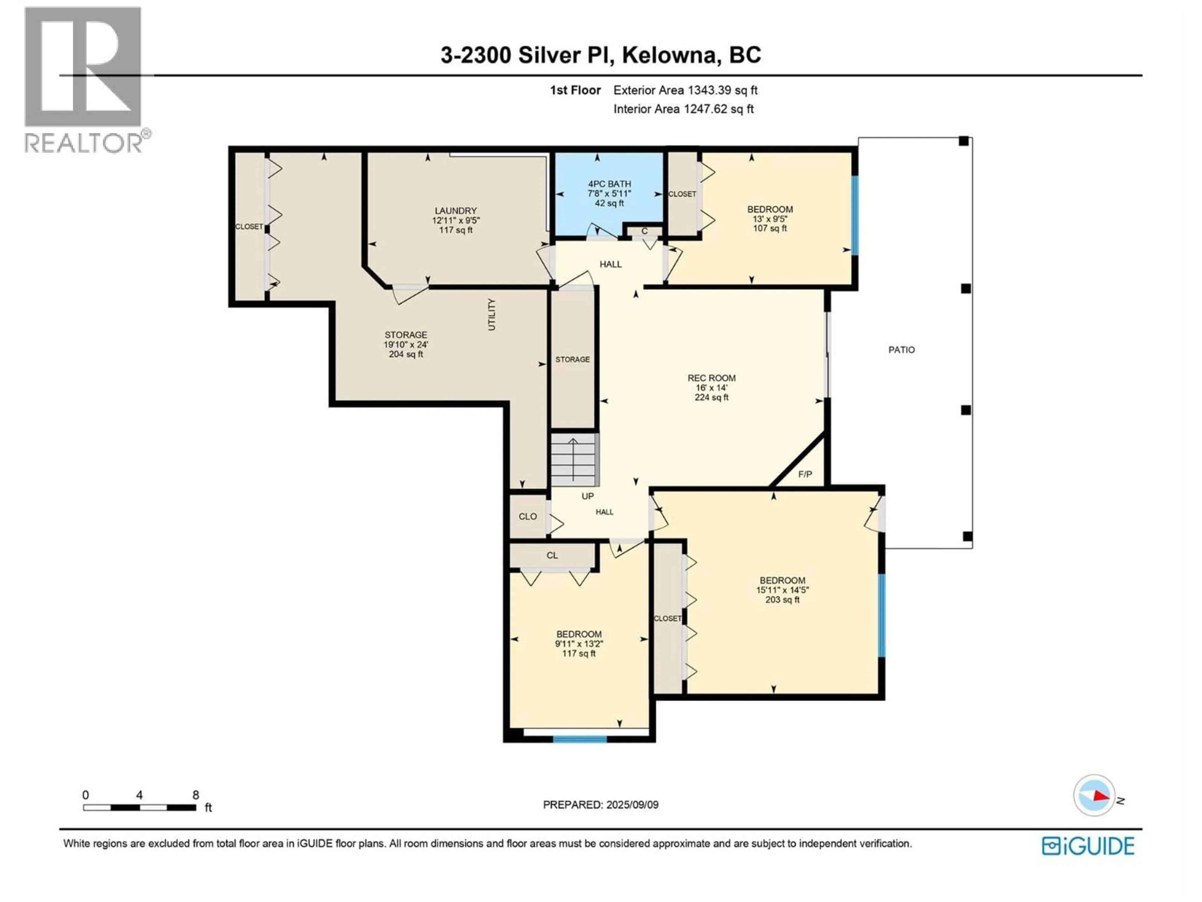 Floor plan for 3 - 2300 SILVER PLACE, Kelowna British Columbia V1V2L5