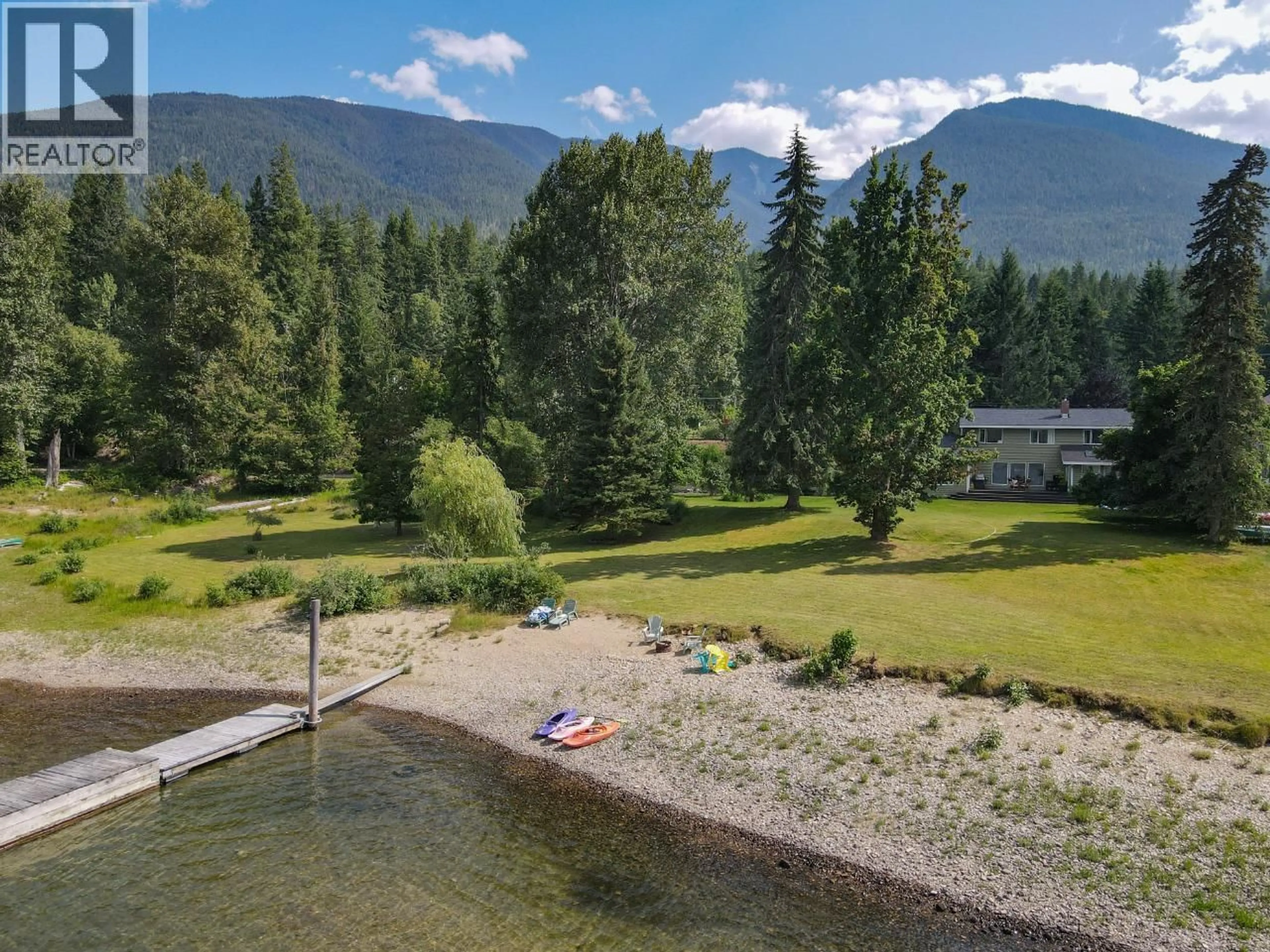 A pic from outside/outdoor area/front of a property/back of a property/a pic from drone, water/lake/river/ocean view for 8119 MUNCH ROAD, Procter British Columbia V0G1V0