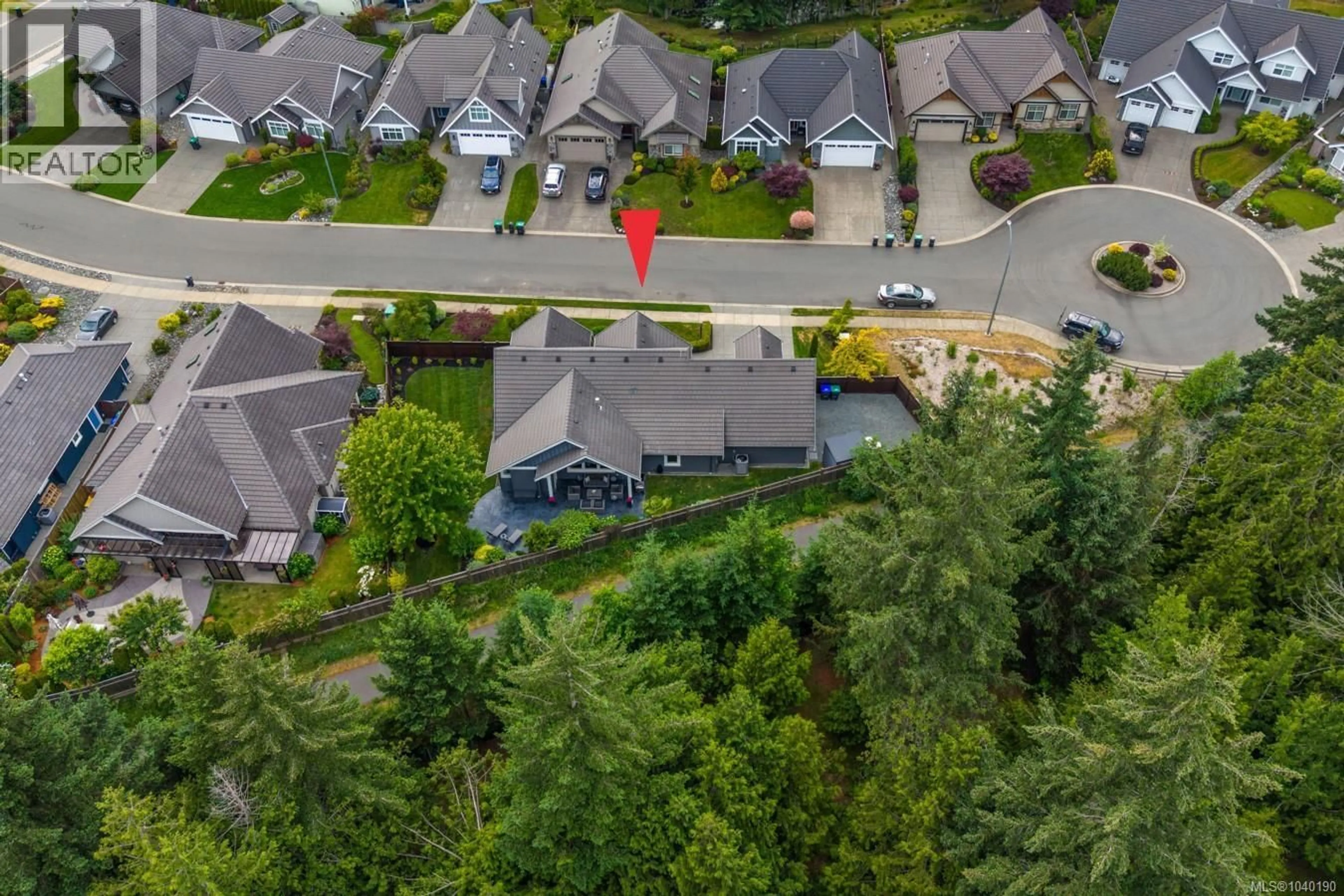 A pic from outside/outdoor area/front of a property/back of a property/a pic from drone, mountain view for 2241 SUSSEX PLACE, Courtenay British Columbia V9N0E3