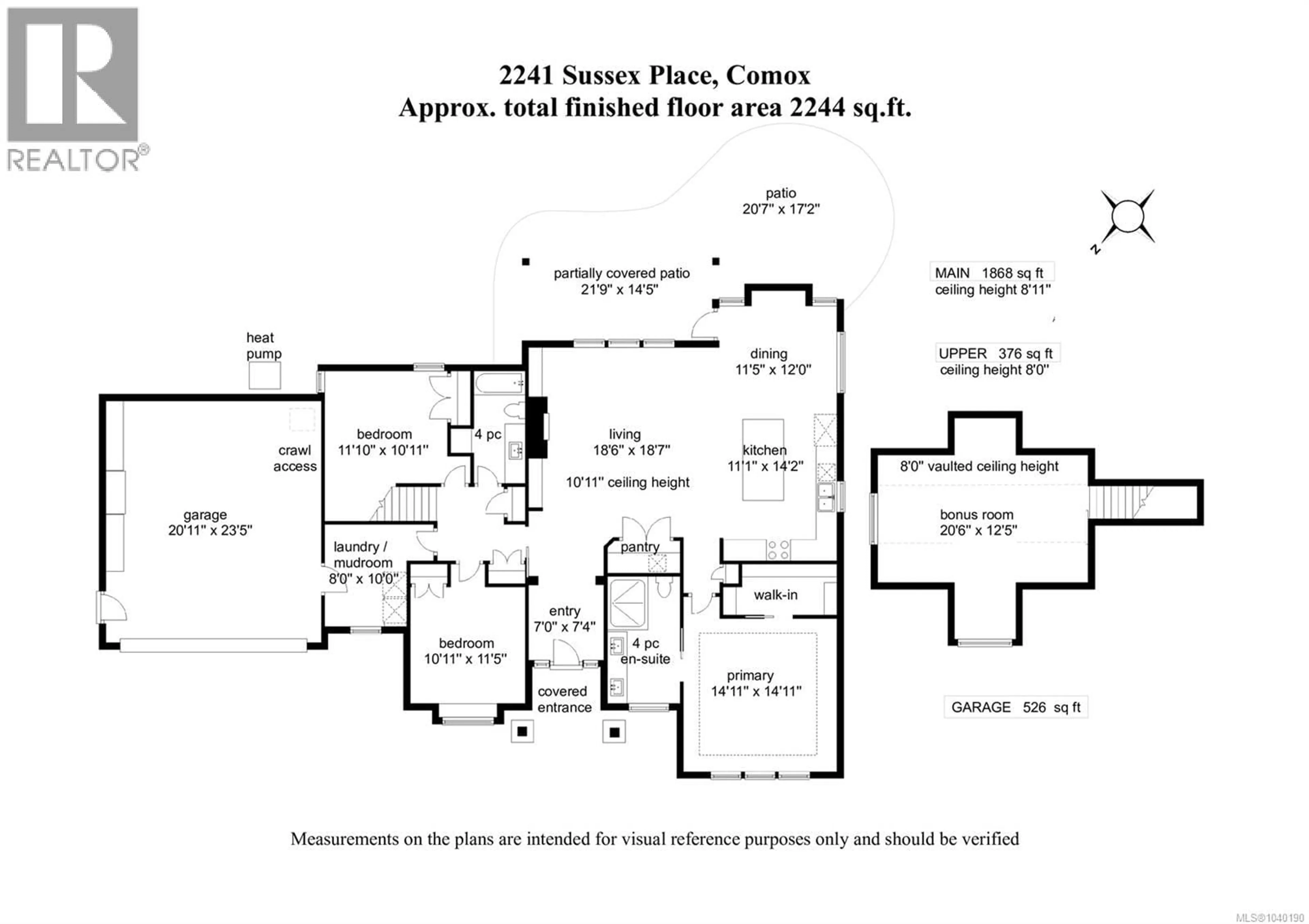 Floor plan for 2241 SUSSEX PLACE, Courtenay British Columbia V9N0E3