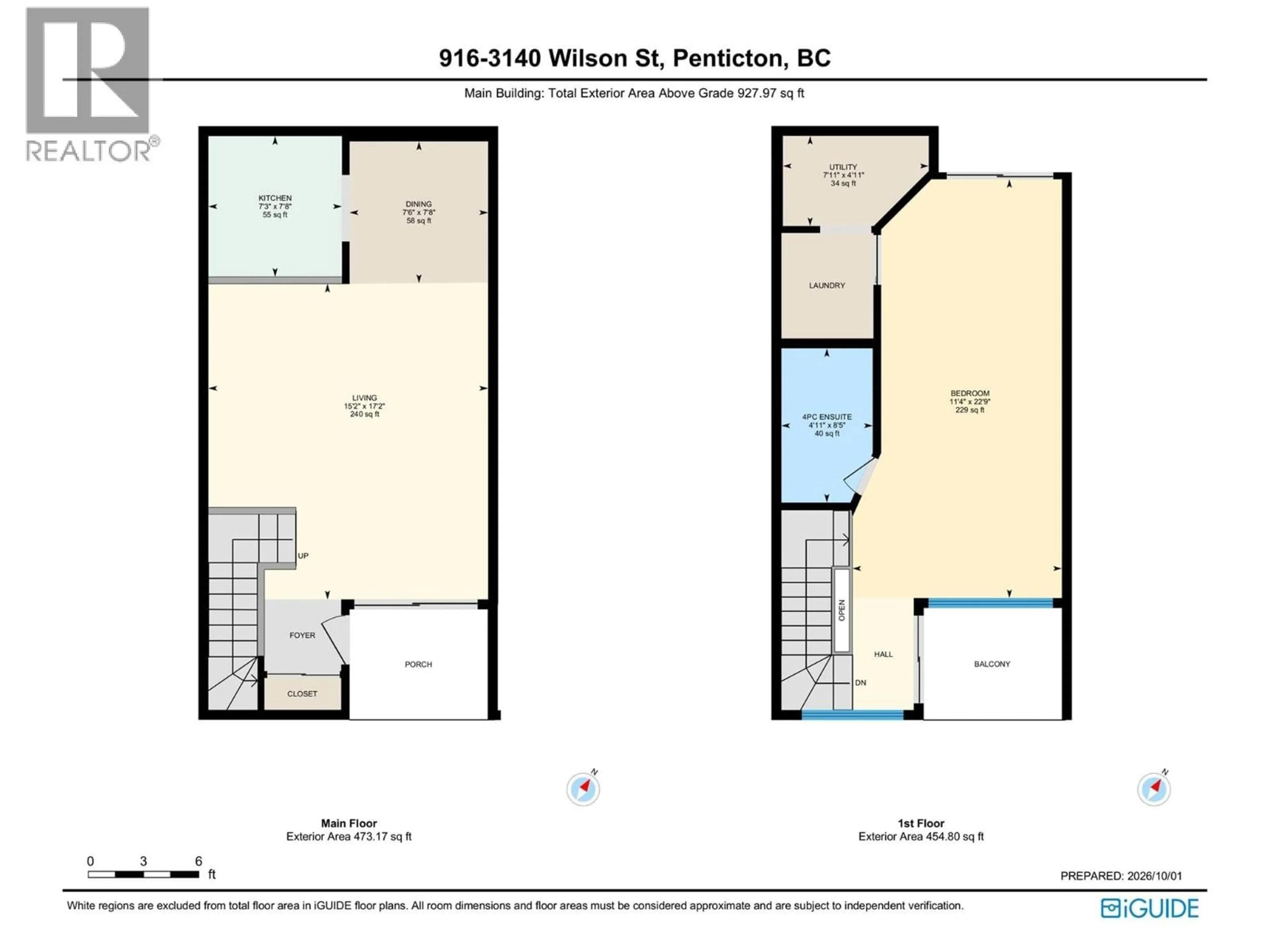Floor plan for 916 - 3140 WILSON STREET, Penticton British Columbia V2A7K4