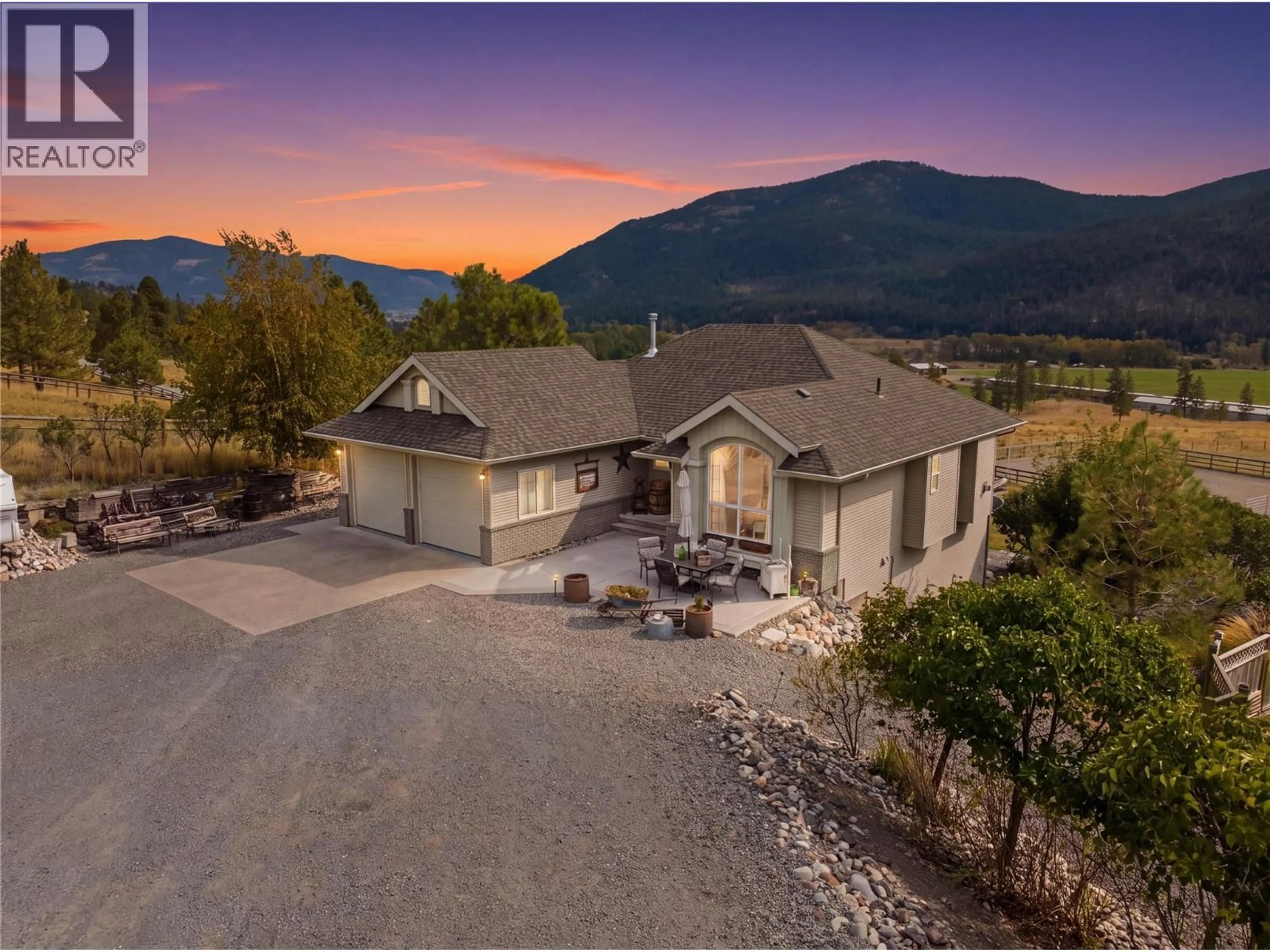 A pic from outside/outdoor area/front of a property/back of a property/a pic from drone, mountain view for 1373 MILLER ROAD, Merritt British Columbia V1K1N6