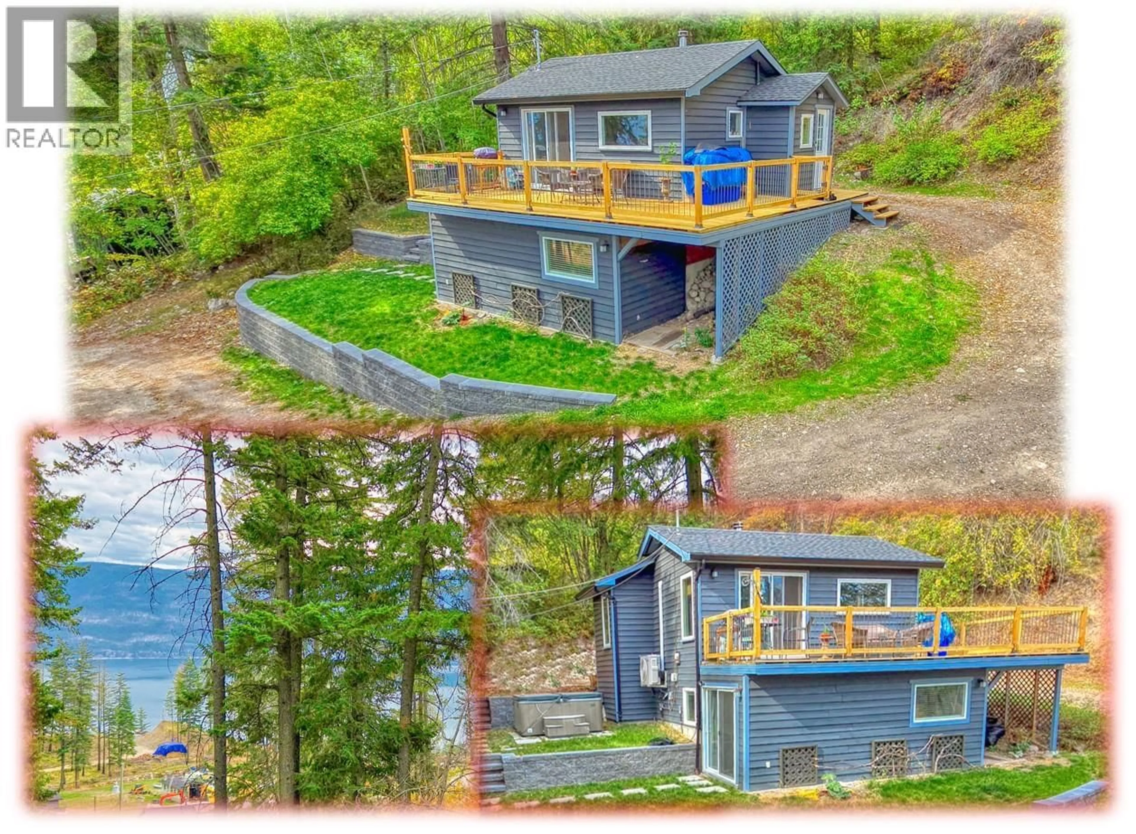 A pic from outside/outdoor area/front of a property/back of a property/a pic from drone, water/lake/river/ocean view for 834 UDELL ROAD, Vernon British Columbia V1H2E3