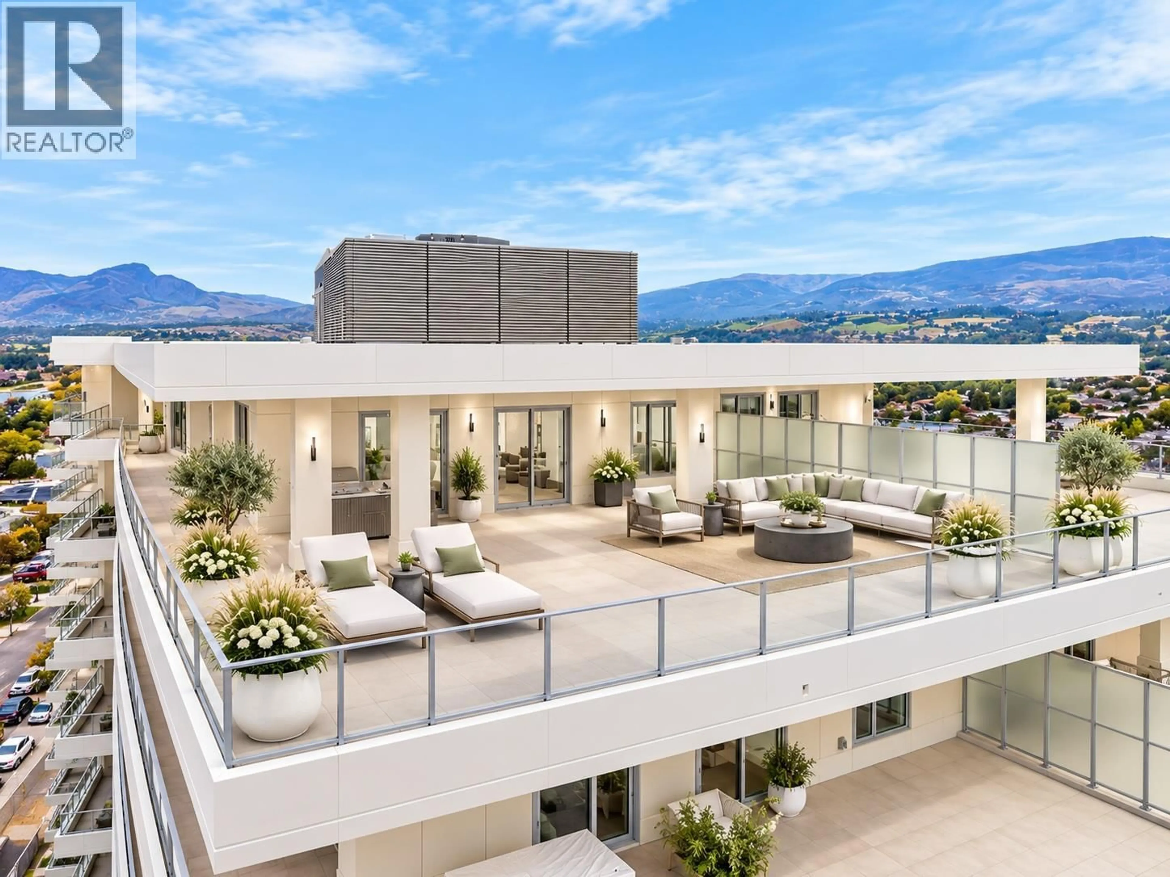 Patio, mountain view for PH1406 - 3300 LAKESHORE ROAD, Kelowna British Columbia V1W0J9