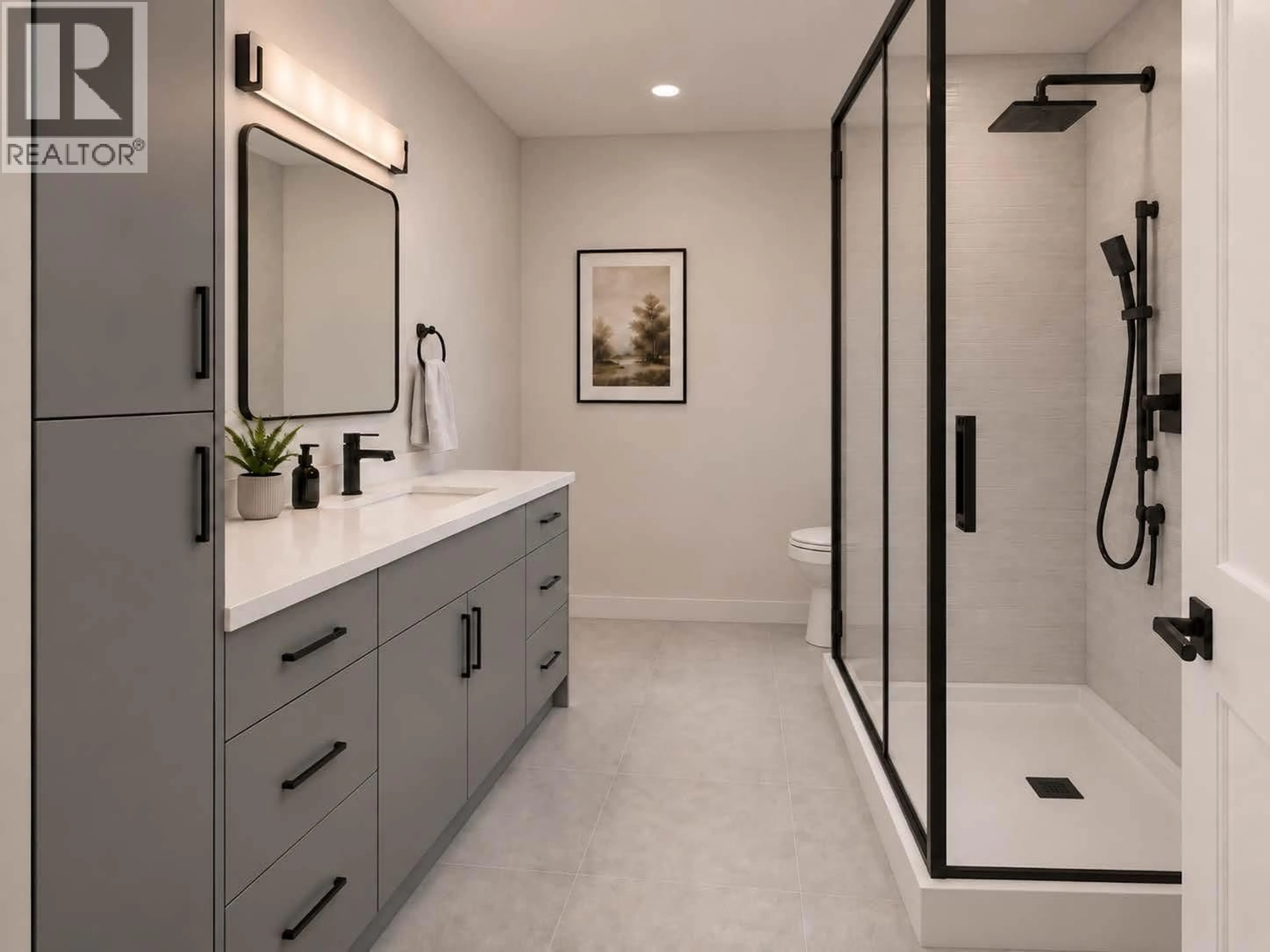 Contemporary bathroom, ceramic/tile floor for 540 SCOTT AVENUE, Penticton British Columbia V2A5L1