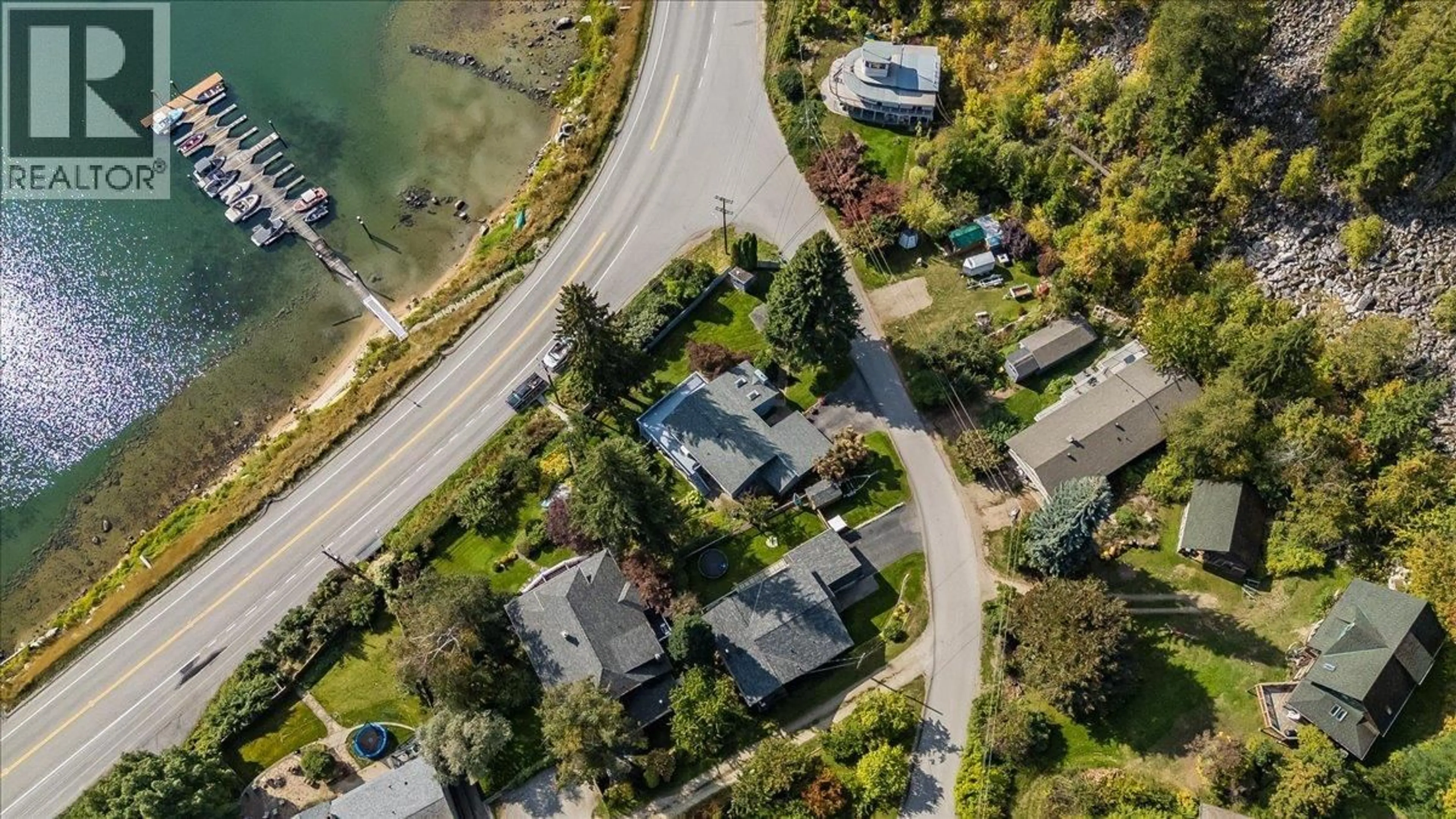 A pic from outside/outdoor area/front of a property/back of a property/a pic from drone, water/lake/river/ocean view for 1512 NASOOKIN ROAD, Nelson British Columbia V1L6J6