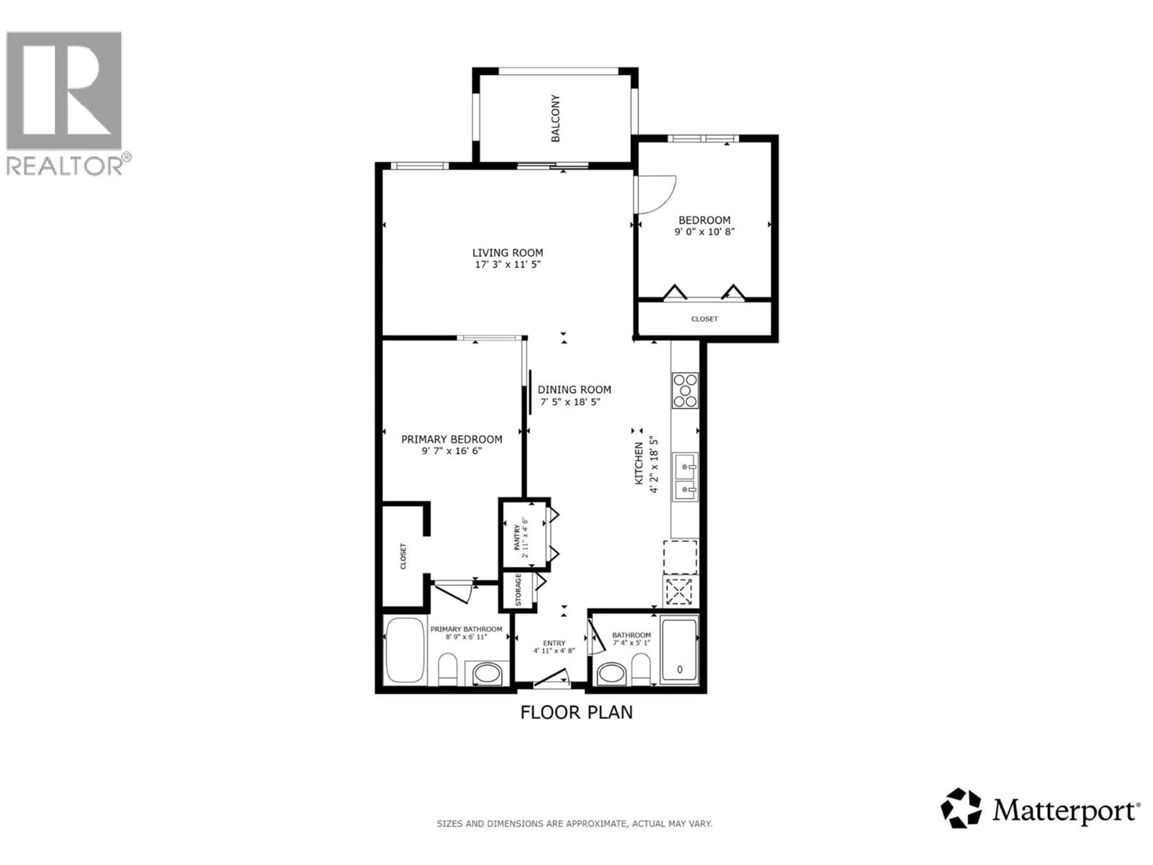 Floor plan for 211 - 547 YATES ROAD, Kelowna British Columbia V4V1V1