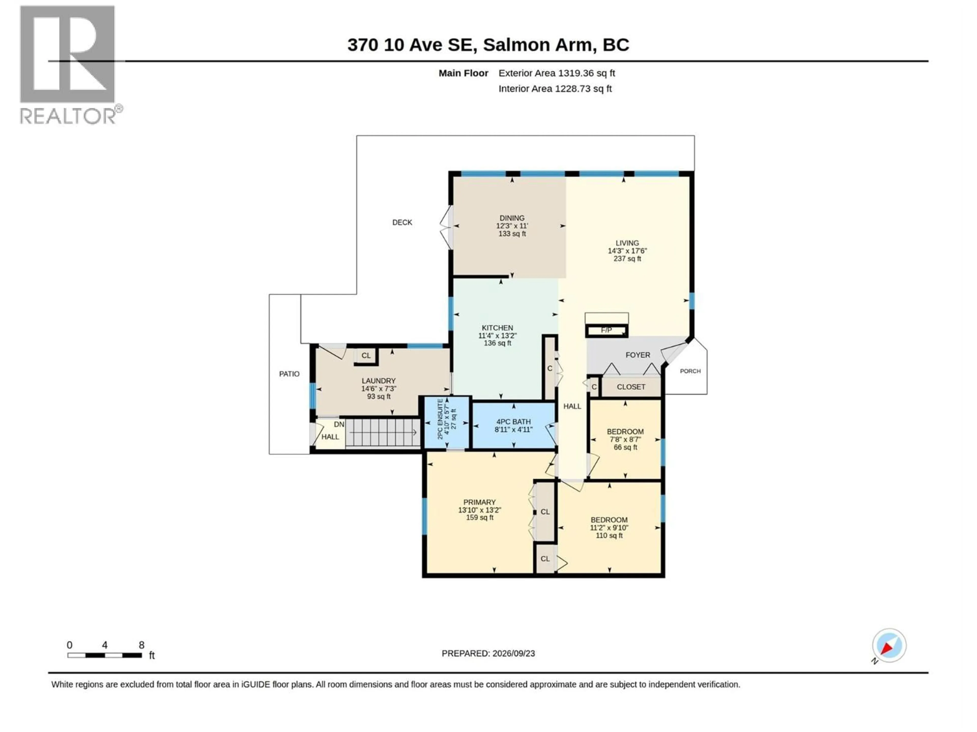 Floor plan for 370 10 AVENUE SOUTHEAST, Salmon Arm British Columbia V1E2C3