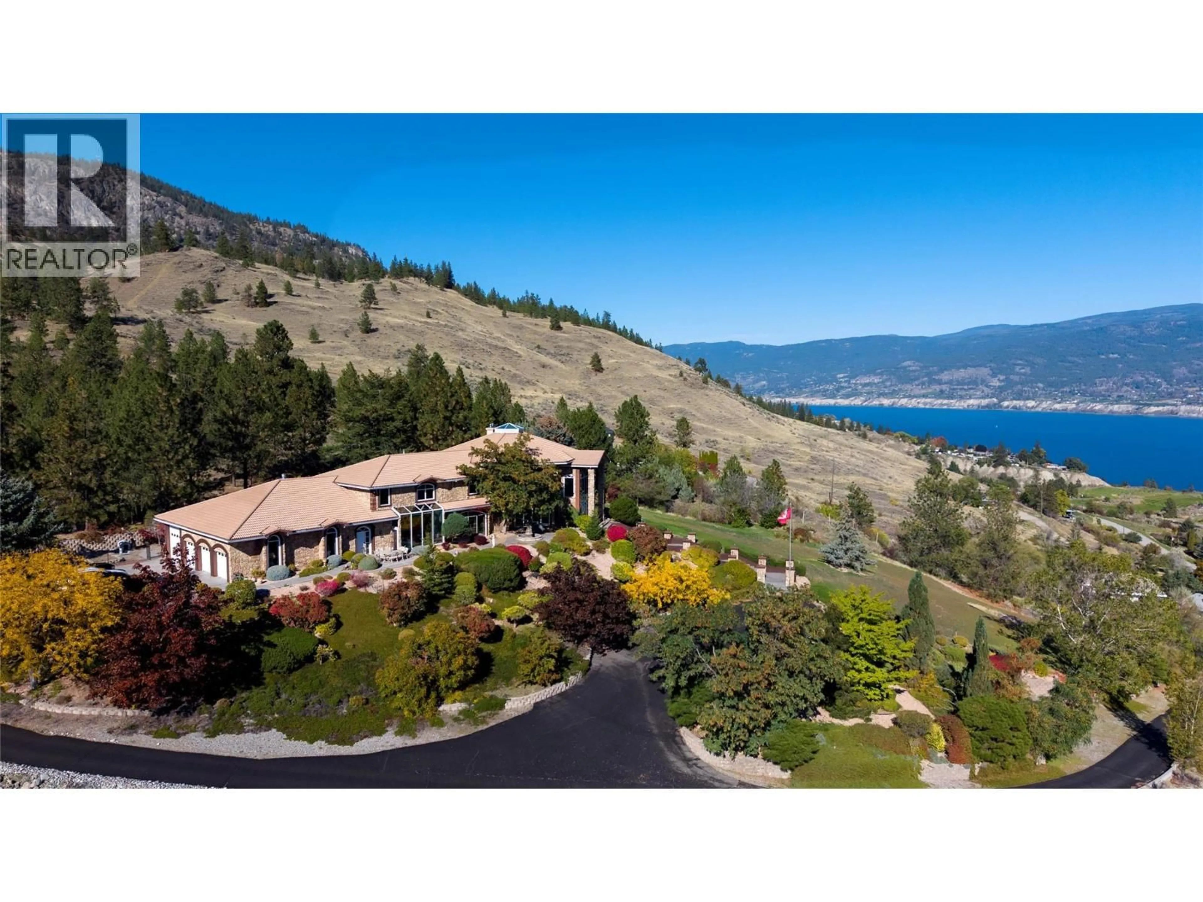 A pic from outside/outdoor area/front of a property/back of a property/a pic from drone, water/lake/river/ocean view for 2802 WEST BENCH DRIVE, Penticton British Columbia V2A8Z8