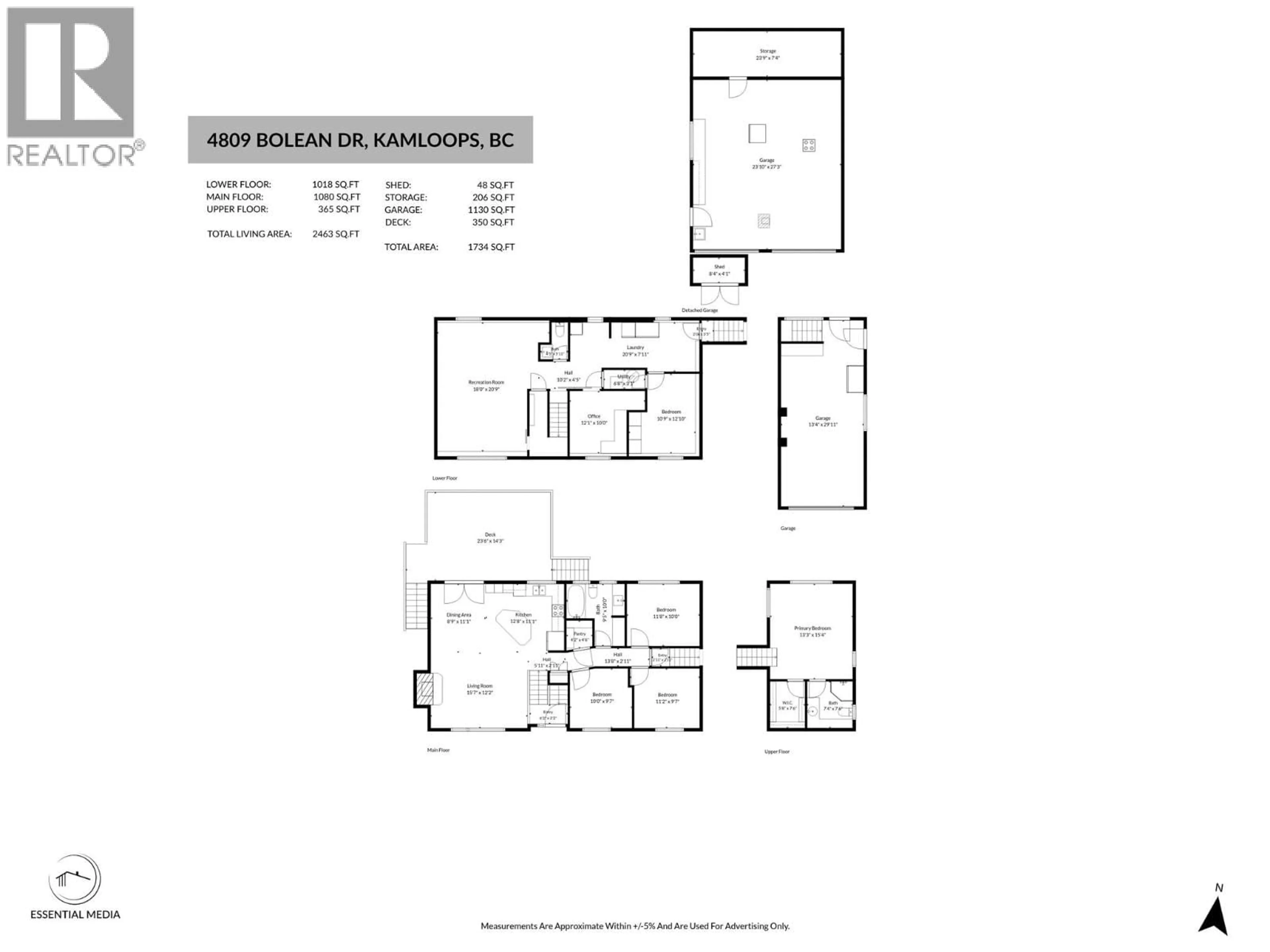 Floor plan for 4809 BOLEAN DRIVE, Kamloops British Columbia V2H1M3