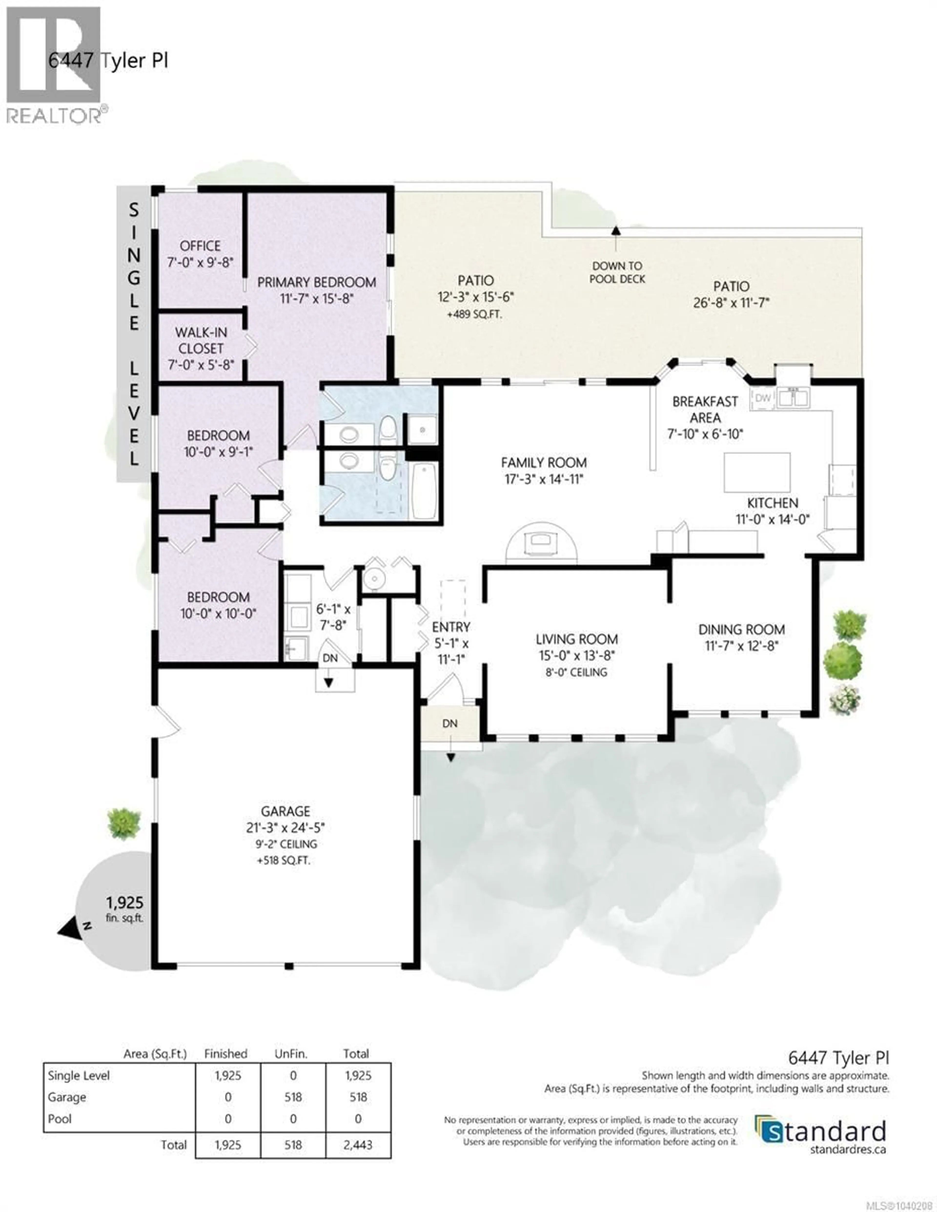 Floor plan for 6447 TYLER PLACE, Duncan British Columbia V9L5V3