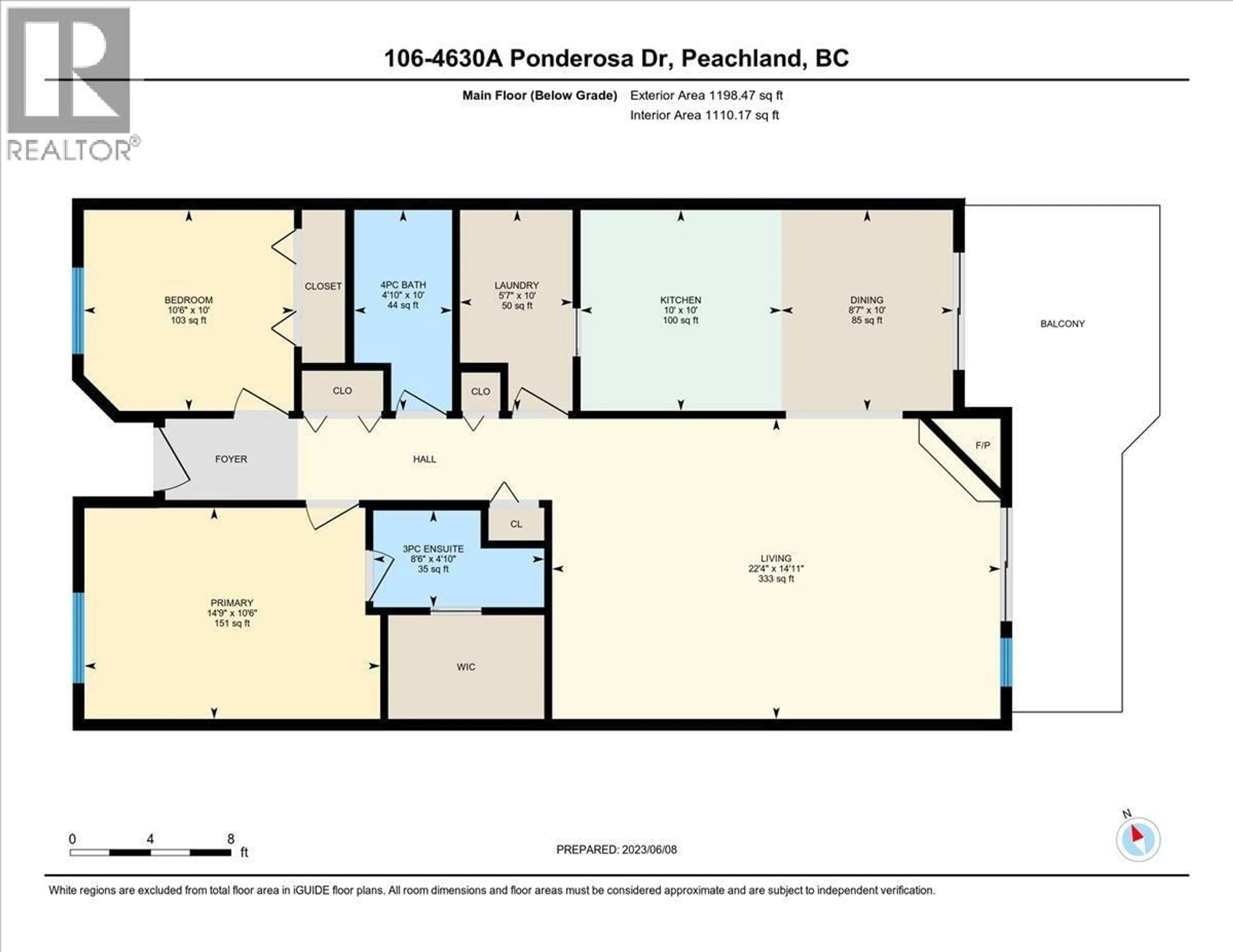 Floor plan for 106 - 4630A PONDEROSA DRIVE, Peachland British Columbia V0H1X5