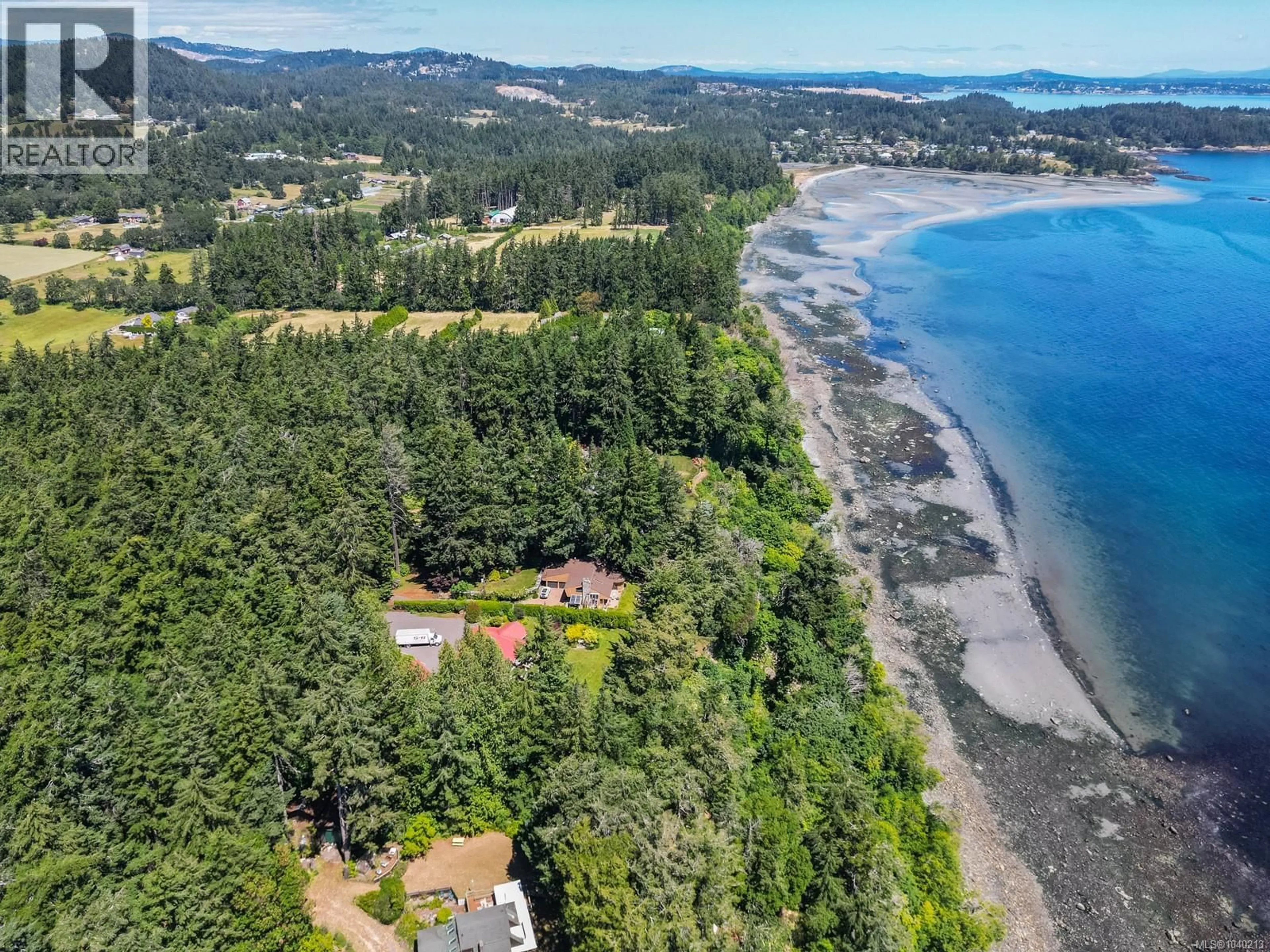 A pic from outside/outdoor area/front of a property/back of a property/a pic from drone, water/lake/river/ocean view for 4515 PARRY CROSS ROAD, Metchosin British Columbia V9C3W1