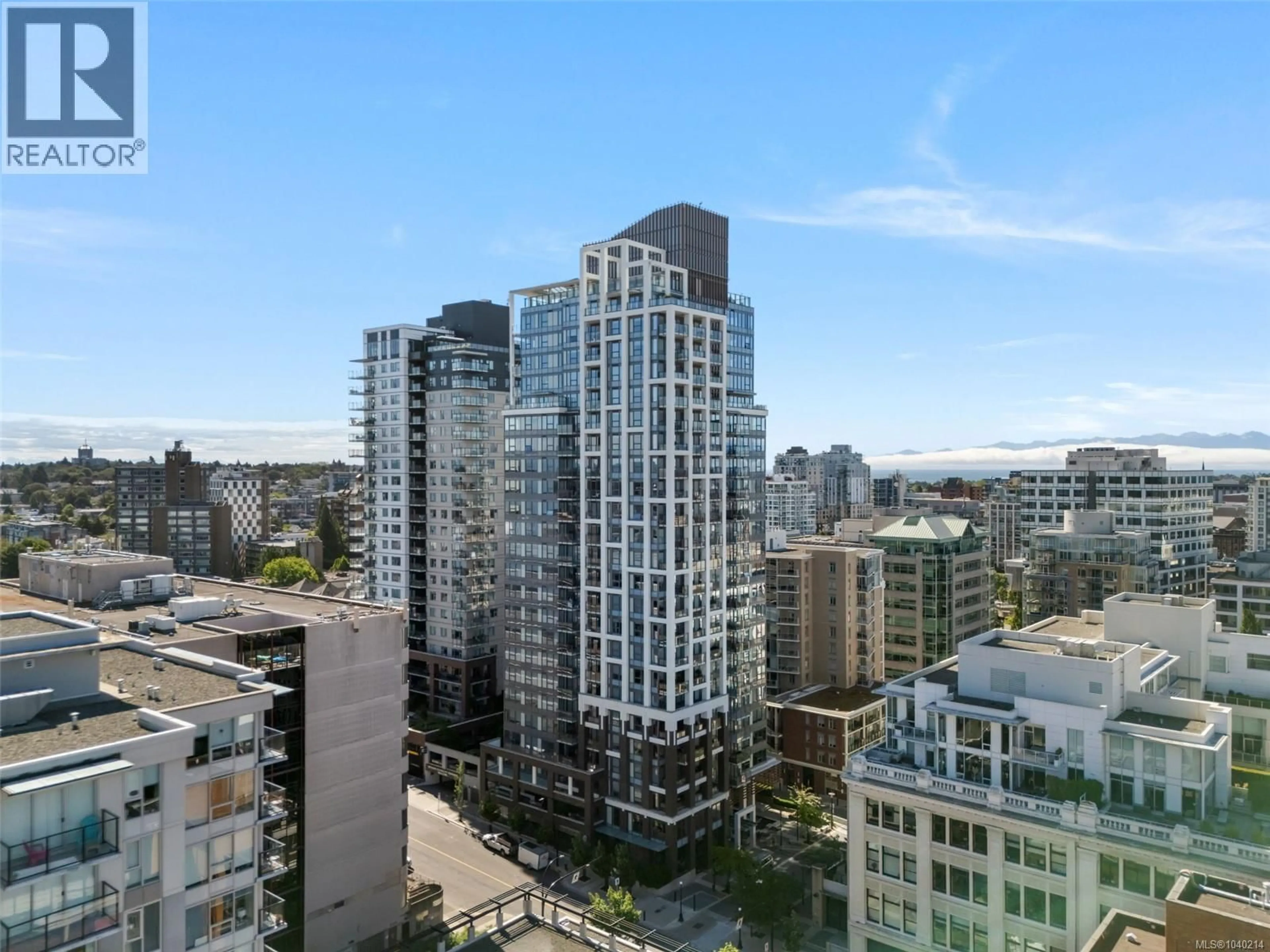 A pic from outside/outdoor area/front of a property/back of a property/a pic from drone, city buildings view from balcony for 405 - 777 HERALD STREET, Victoria British Columbia V8T0C7