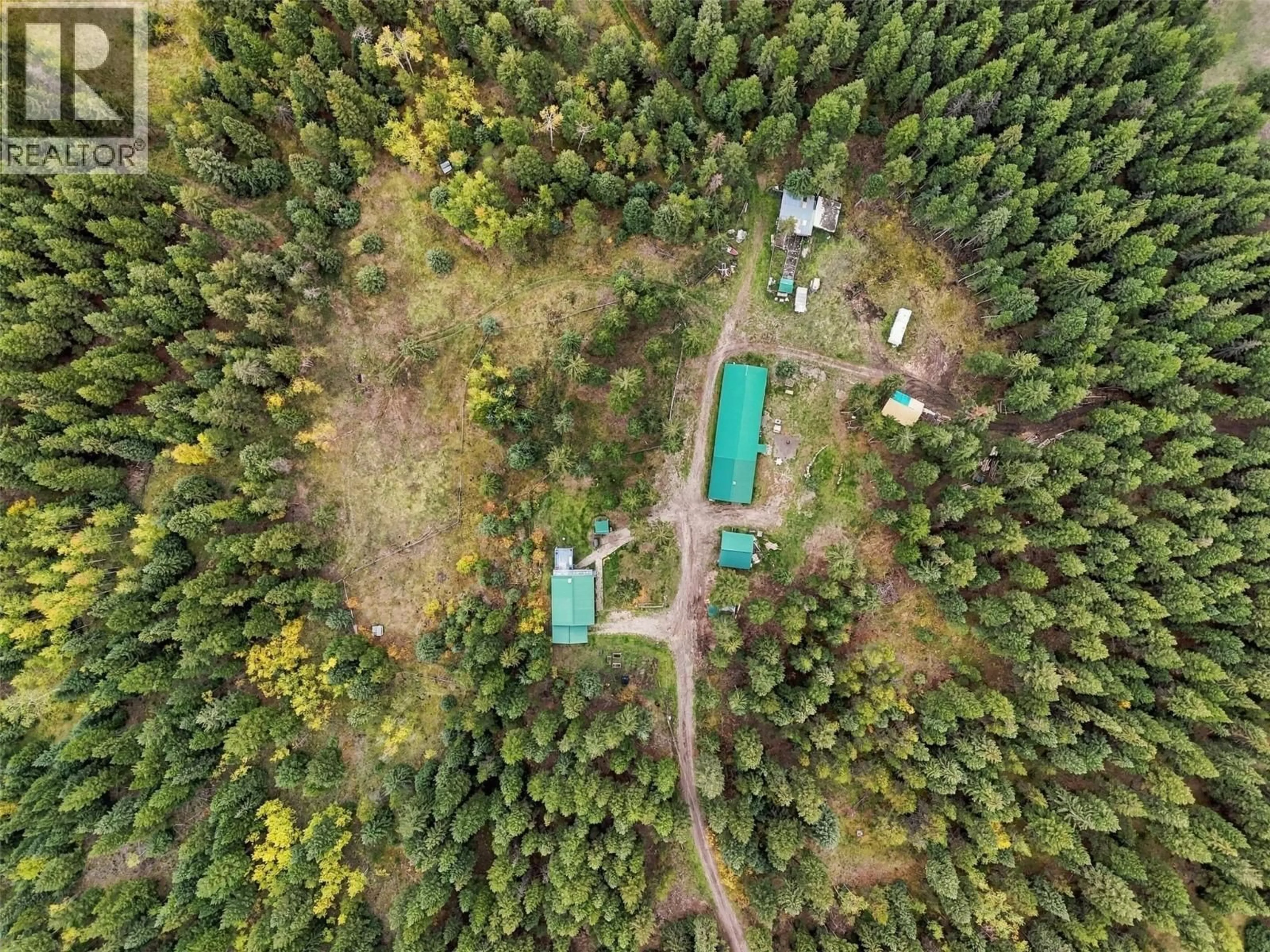 A pic from outside/outdoor area/front of a property/back of a property/a pic from drone, forest/trees view for 6732 PAXTON VALLEY ROAD, Falkland British Columbia V0E1W1