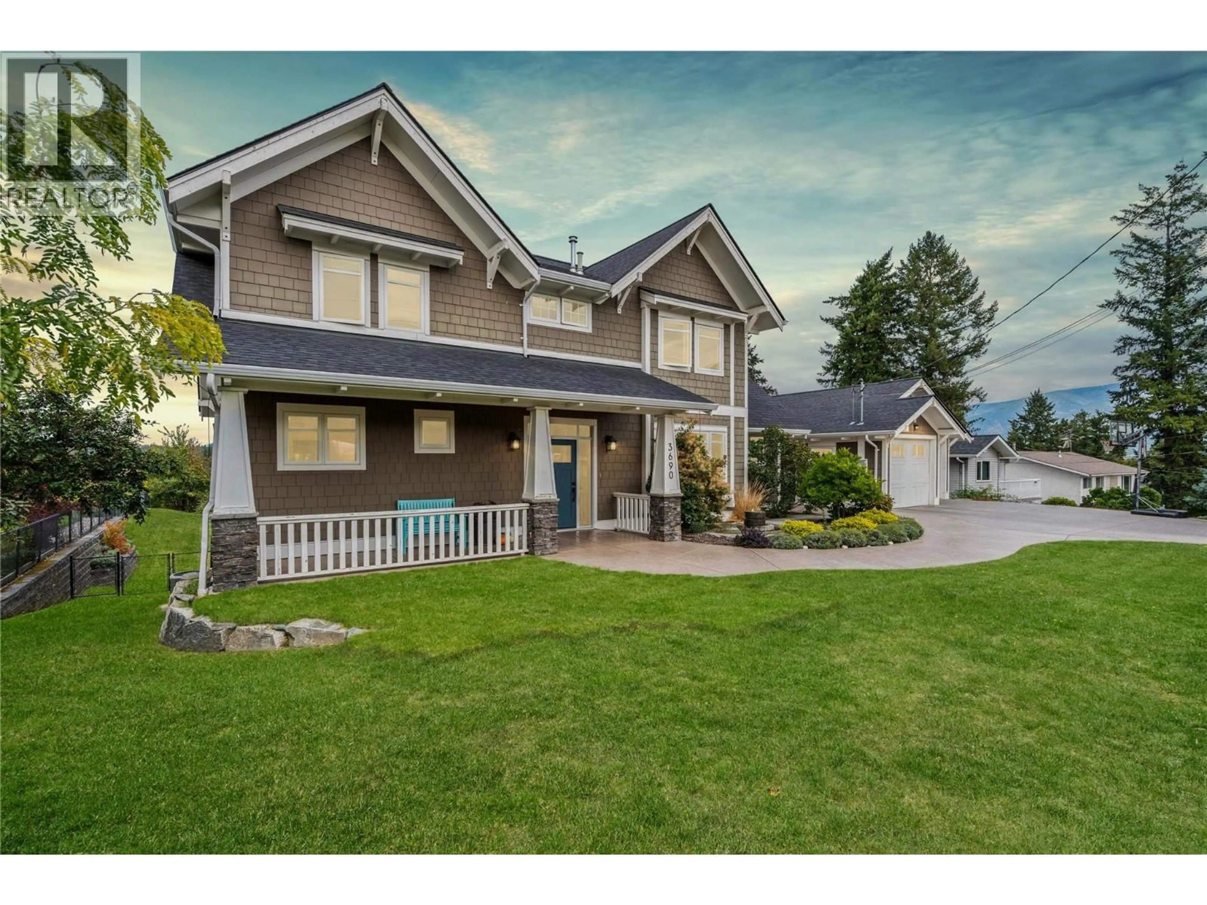 Home with vinyl exterior material, street for 3690 SAGE AVENUE, Armstrong British Columbia V4Y0J2