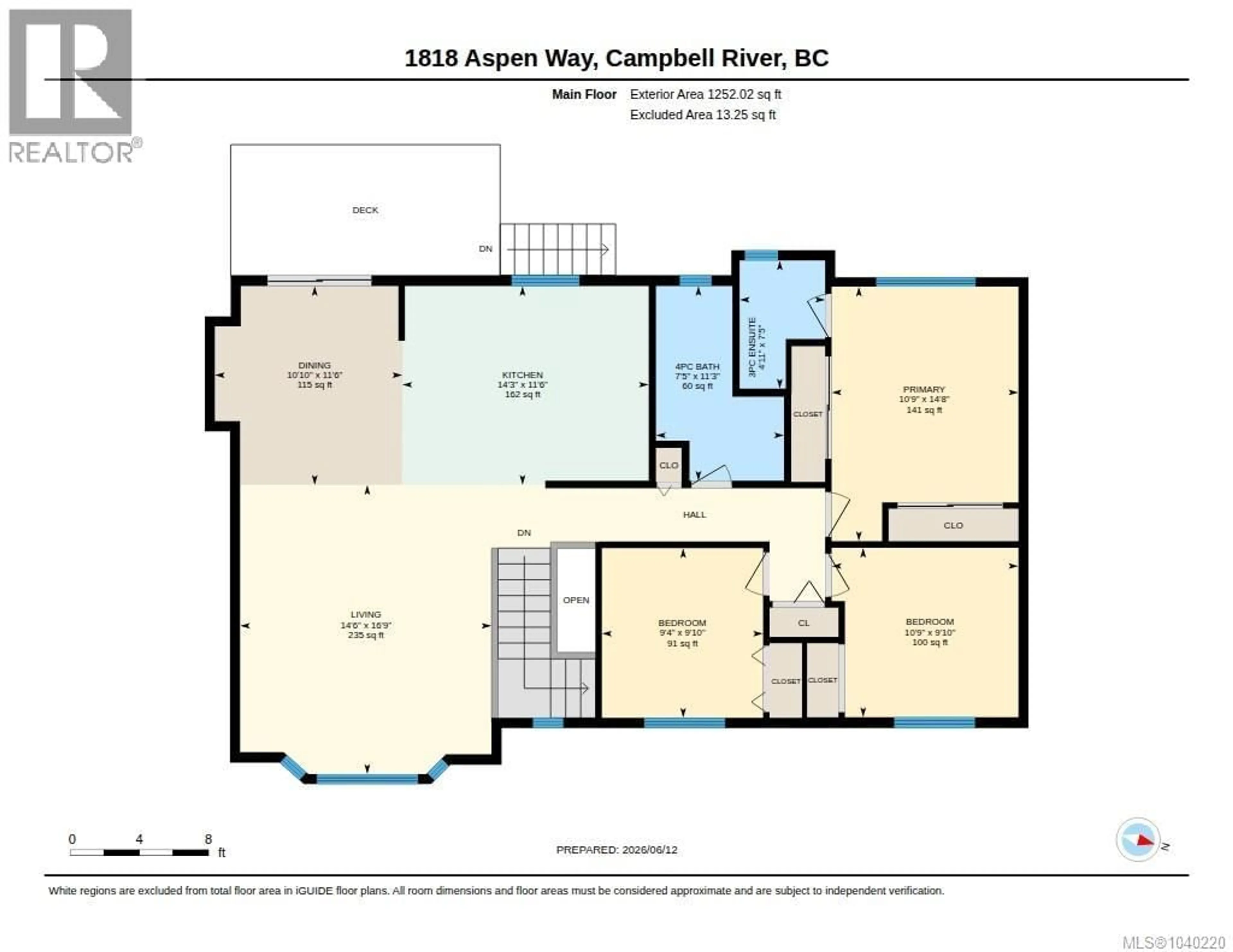 Floor plan for 1818 ASPEN WAY, Campbell River British Columbia V9W6Y6