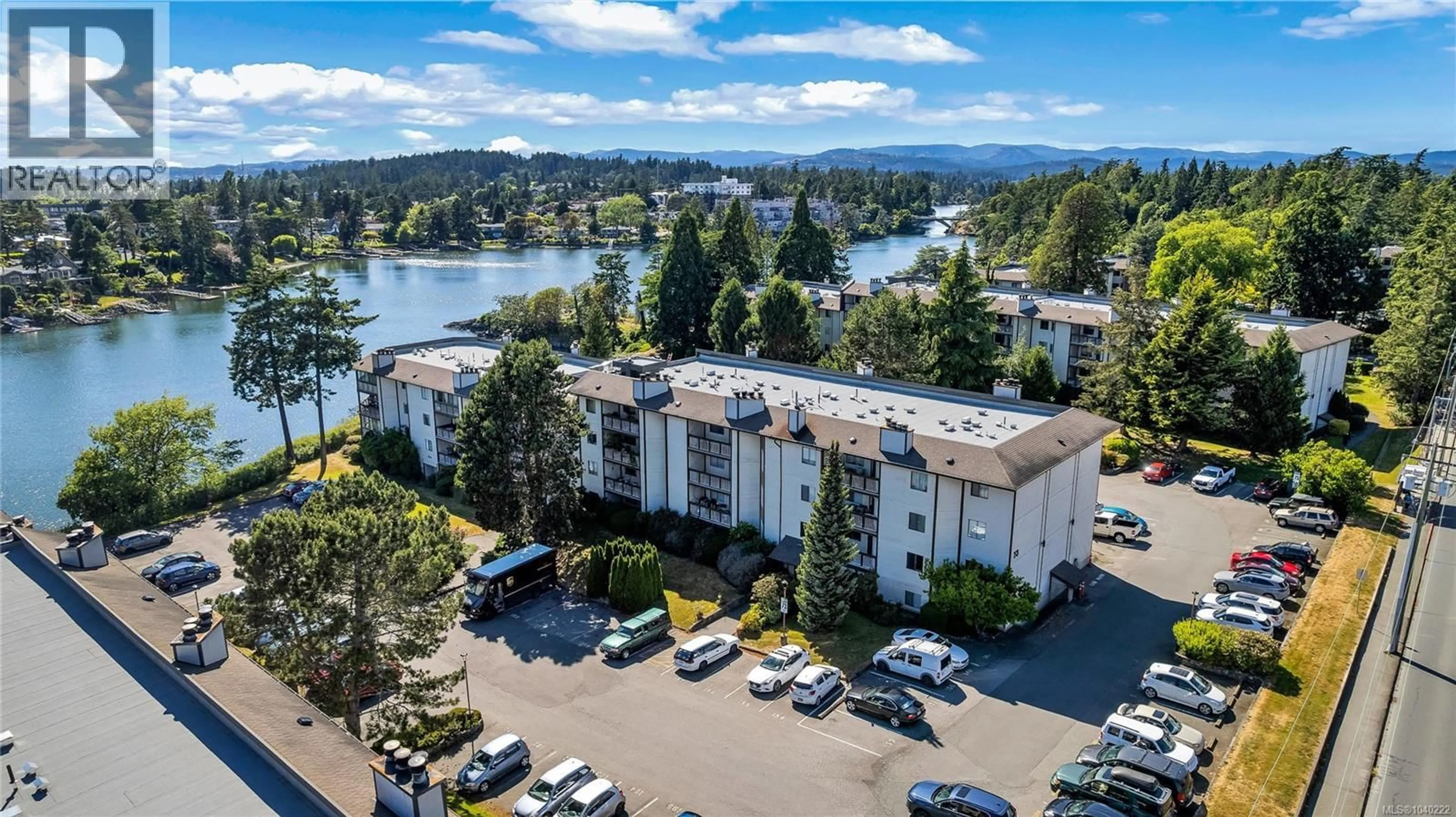 A pic from outside/outdoor area/front of a property/back of a property/a pic from drone, water/lake/river/ocean view for 212 - 73 GORGE ROAD WEST, Saanich British Columbia V9A1L9