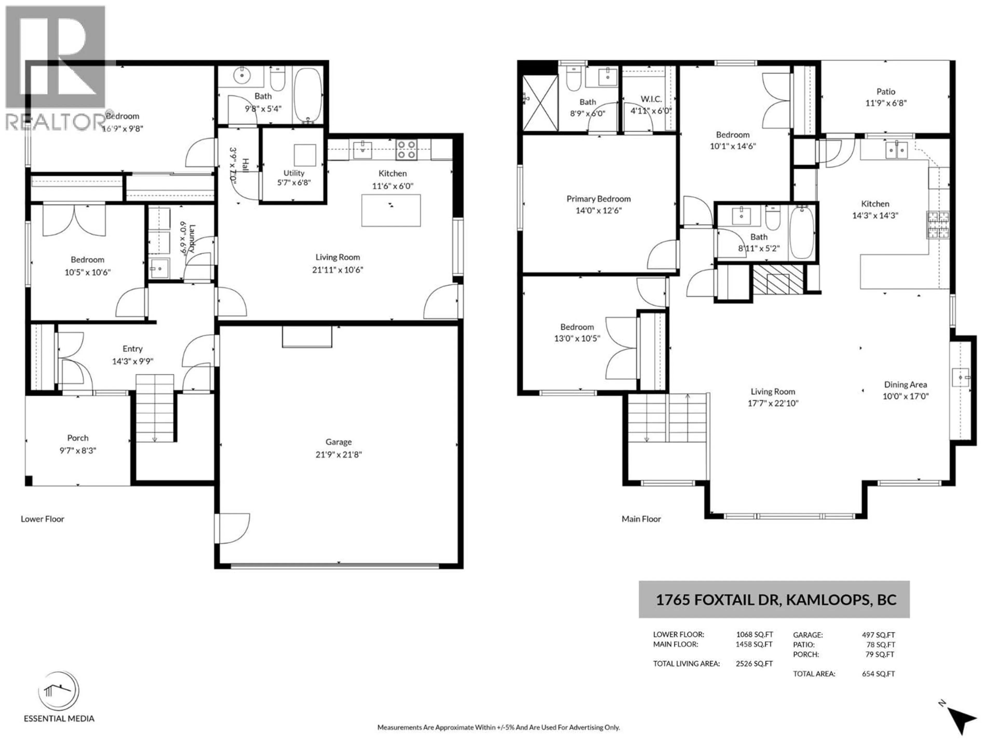 Floor plan for 1765 FOXTAIL DRIVE, Kamloops British Columbia V1S0B1