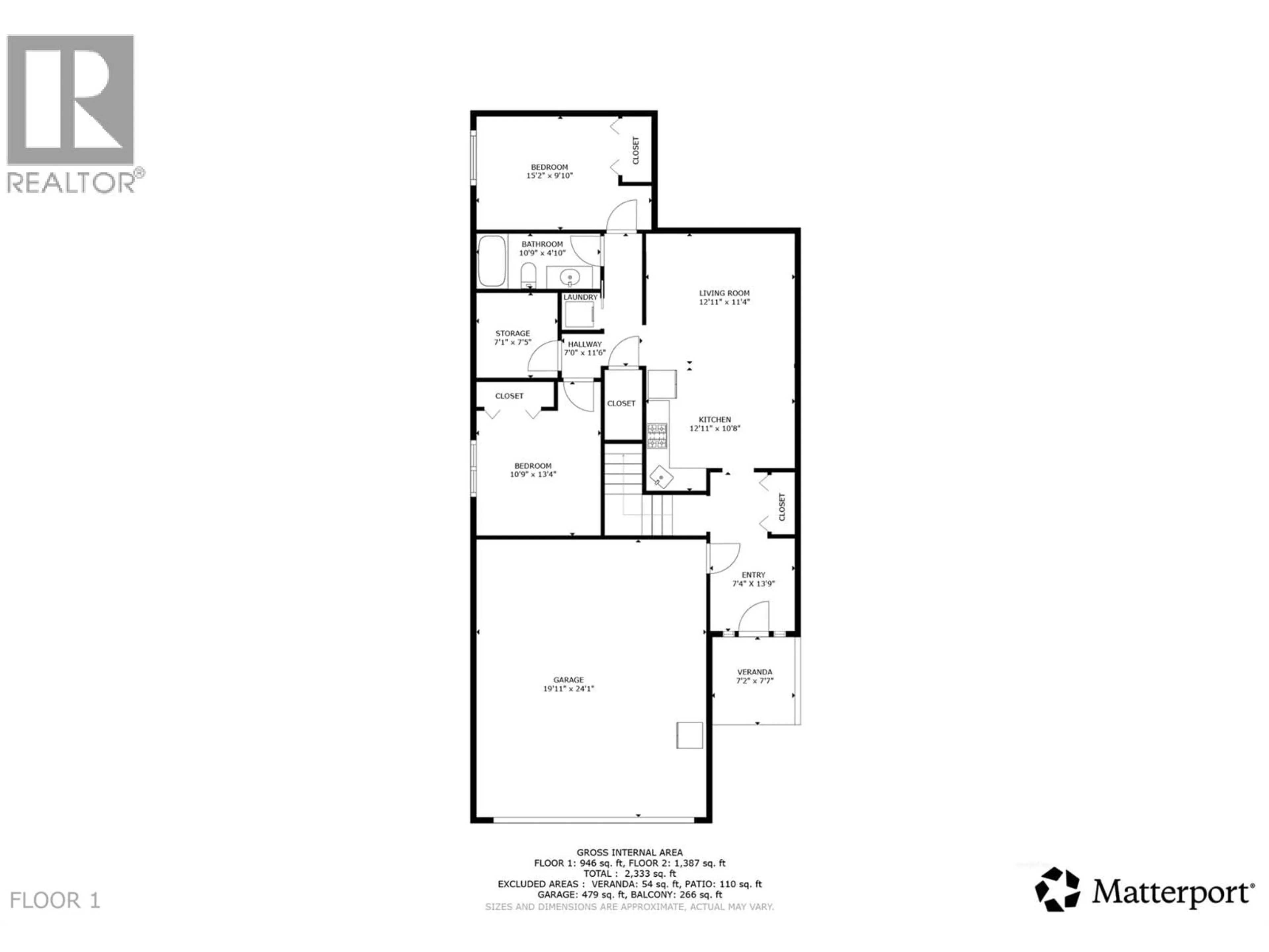 Floor plan for 881 MT.IDA DRIVE, Vernon British Columbia V1B4G1