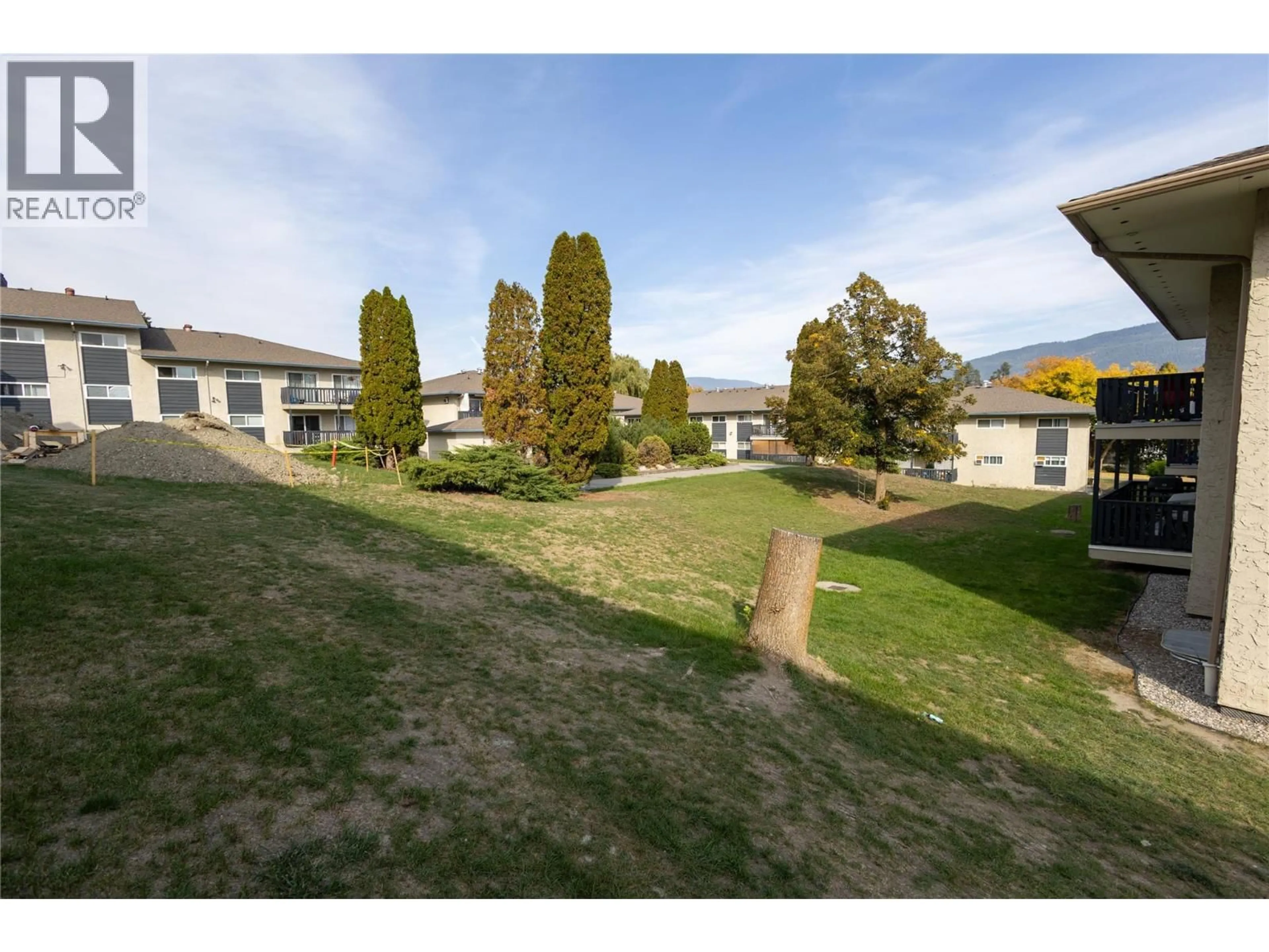 A pic from outside/outdoor area/front of a property/back of a property/a pic from drone, mountain view for 129 - 3505 38 STREET, Vernon British Columbia V1T9B3