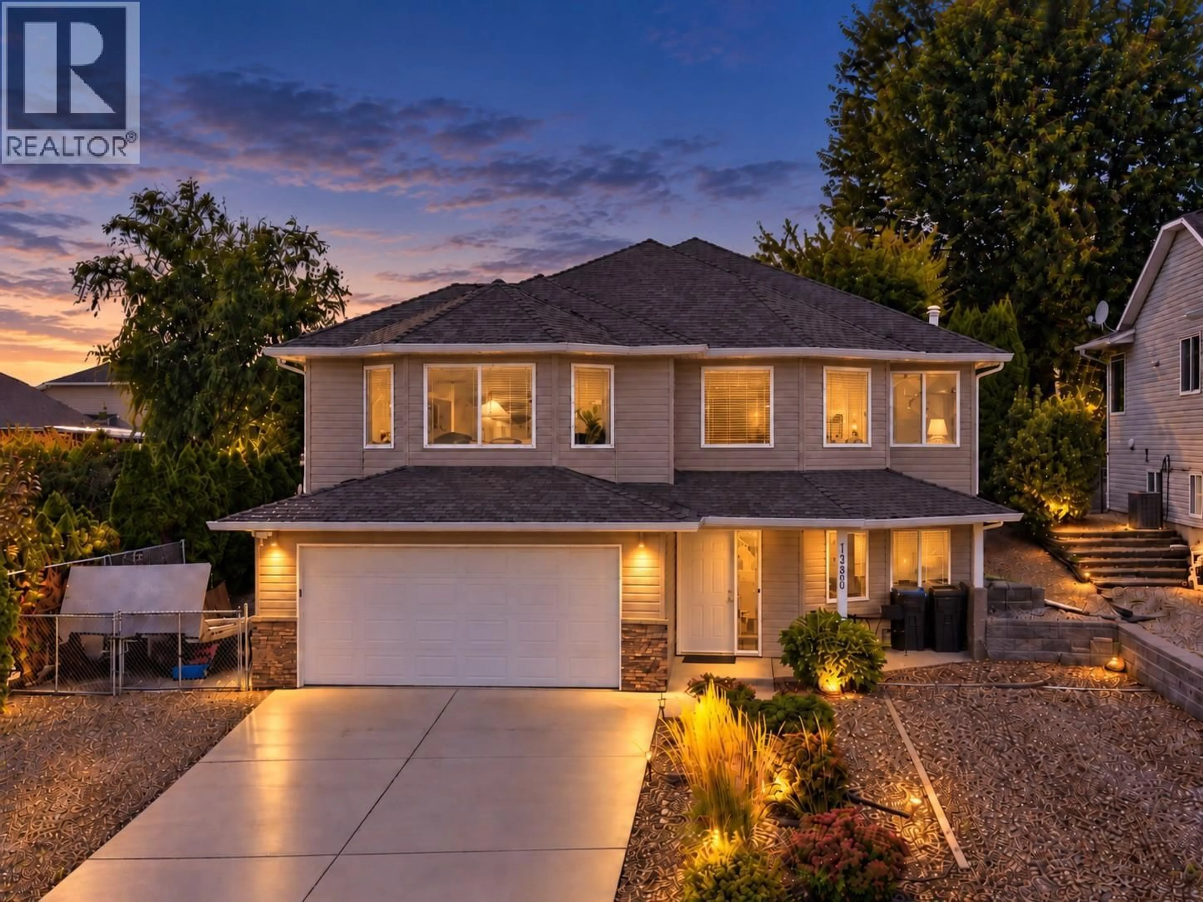 Home with vinyl exterior material, street for 1380 LOSETH DRIVE, Kelowna British Columbia V1P1M8