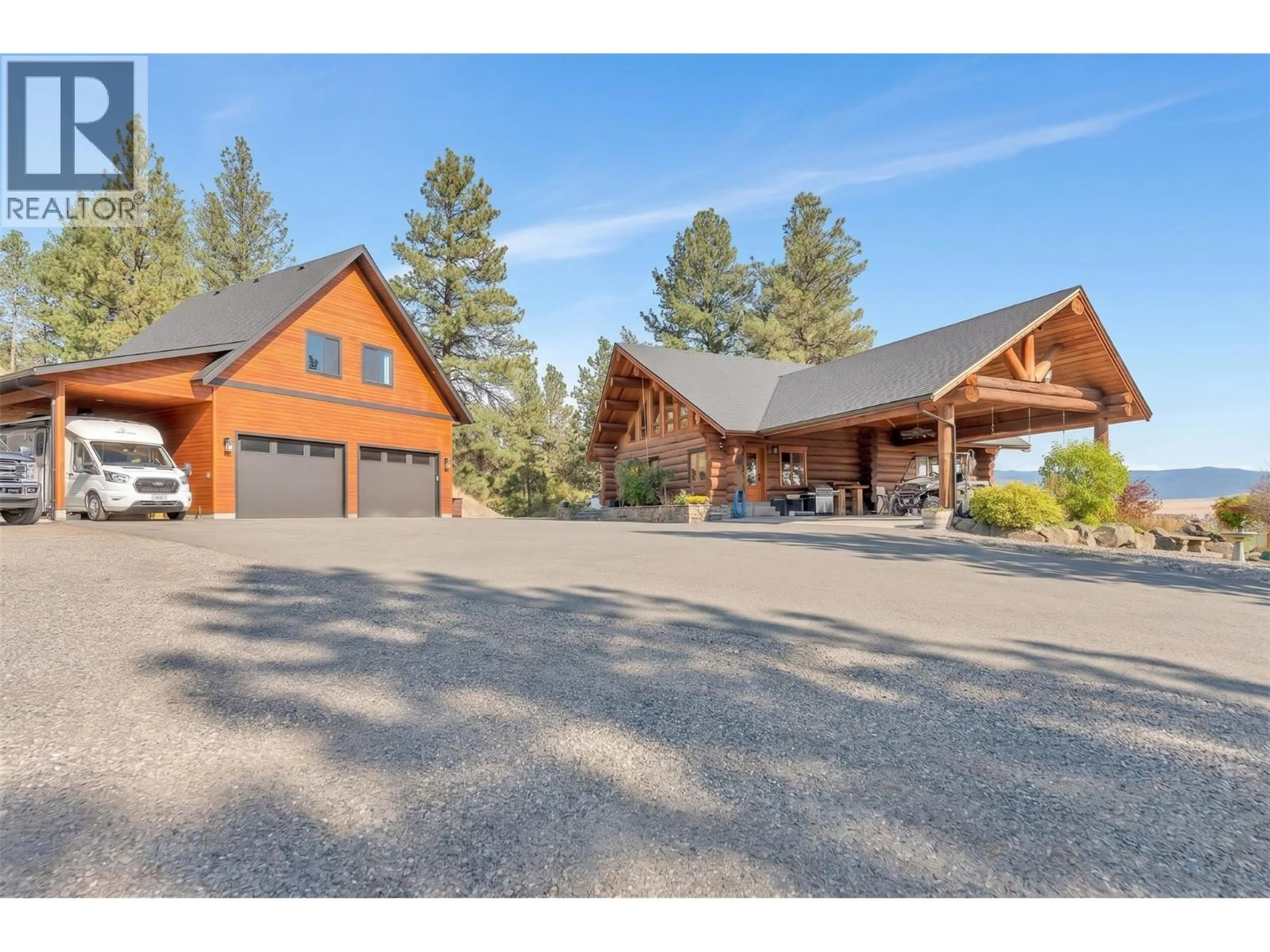 A pic from outside/outdoor area/front of a property/back of a property/a pic from drone, mountain view for 750 CEDAR CREEK ROAD, Princeton British Columbia V0X1W0