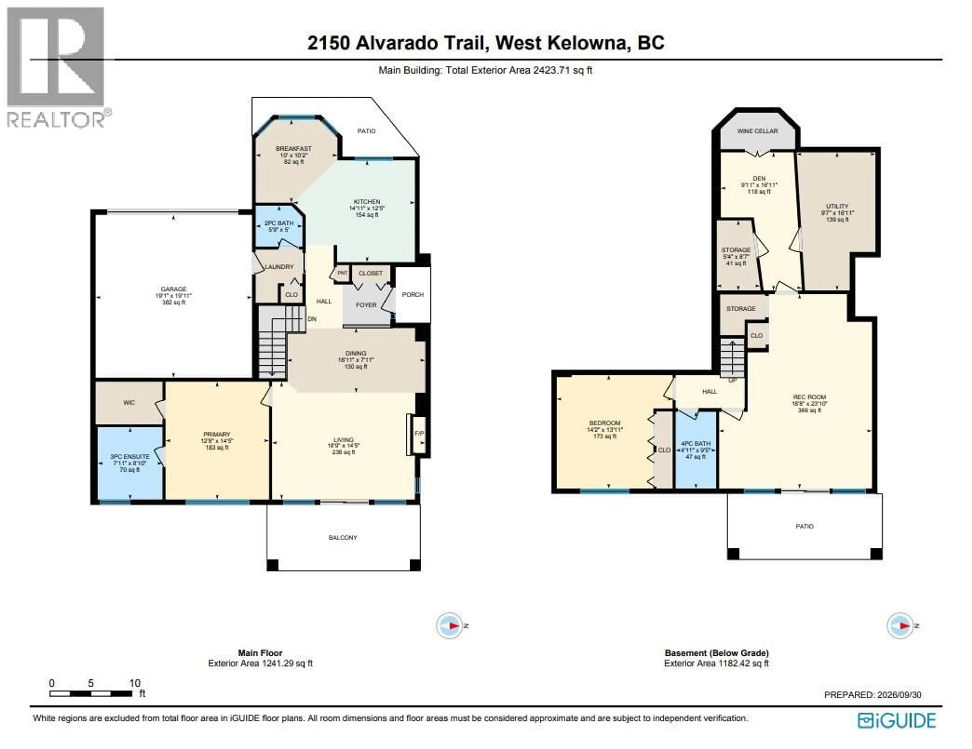 Floor plan for 2150 ALVARADO TRAIL, Westbank British Columbia V4T3B8