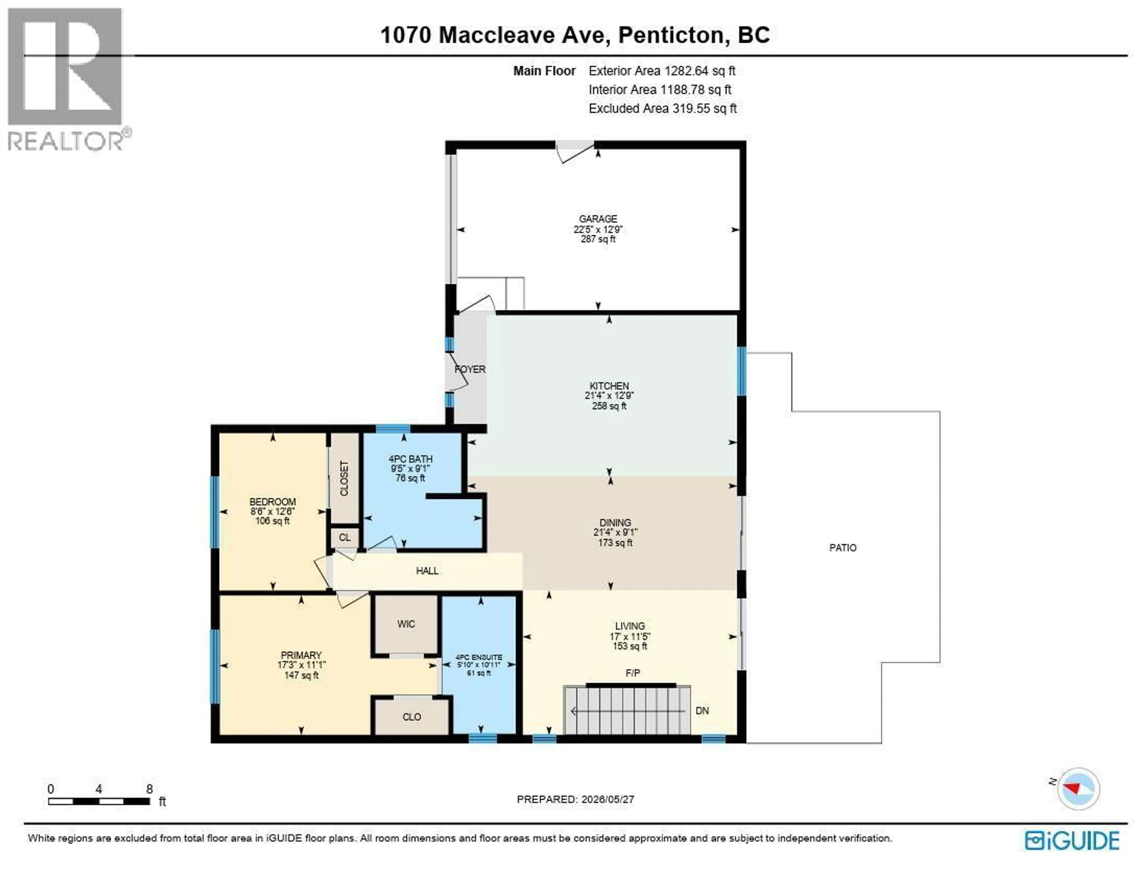 Floor plan for 1070 MACCLEAVE AVENUE, Penticton British Columbia V2A3C6