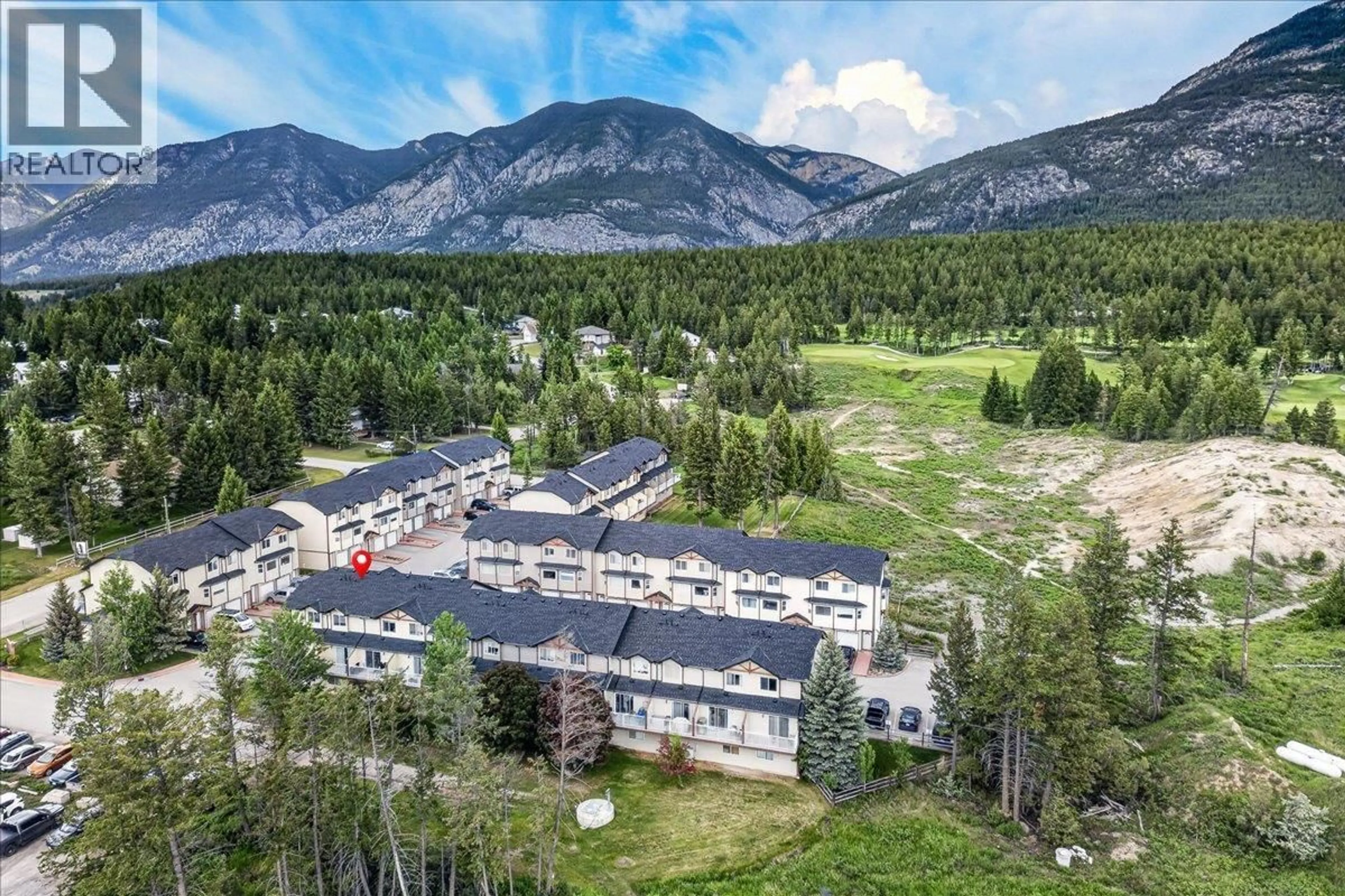 A pic from outside/outdoor area/front of a property/back of a property/a pic from drone, mountain view for 711 - 200 BLACK FOREST TRAIL, Invermere British Columbia V0A1K2