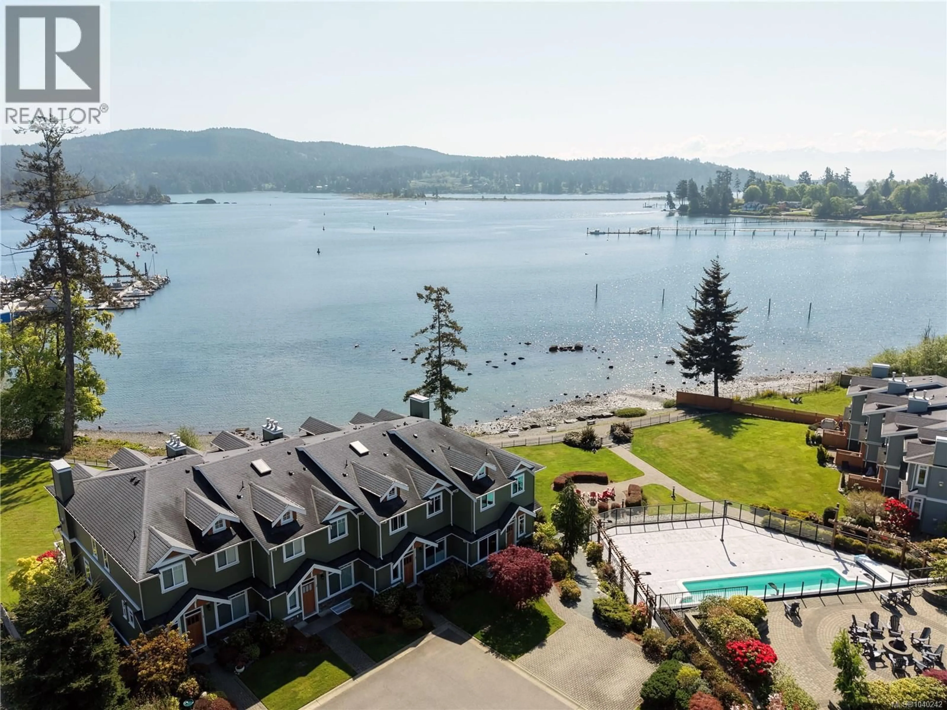 A pic from outside/outdoor area/front of a property/back of a property/a pic from drone, water/lake/river/ocean view for 3 - 6995 NORDIN ROAD, Sooke British Columbia V9Z1L4