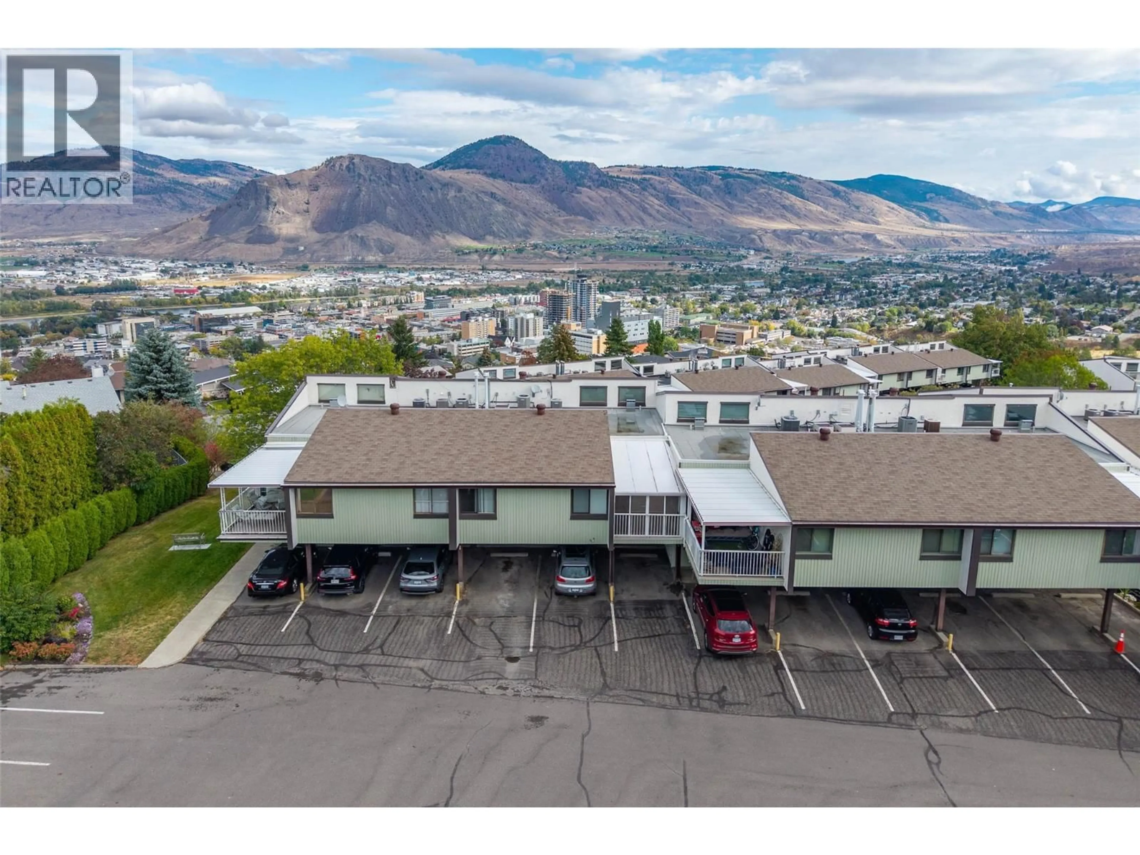 A pic from outside/outdoor area/front of a property/back of a property/a pic from drone, mountain view for 91 - 137 MCGILL ROAD, Kamloops British Columbia V2C1L9