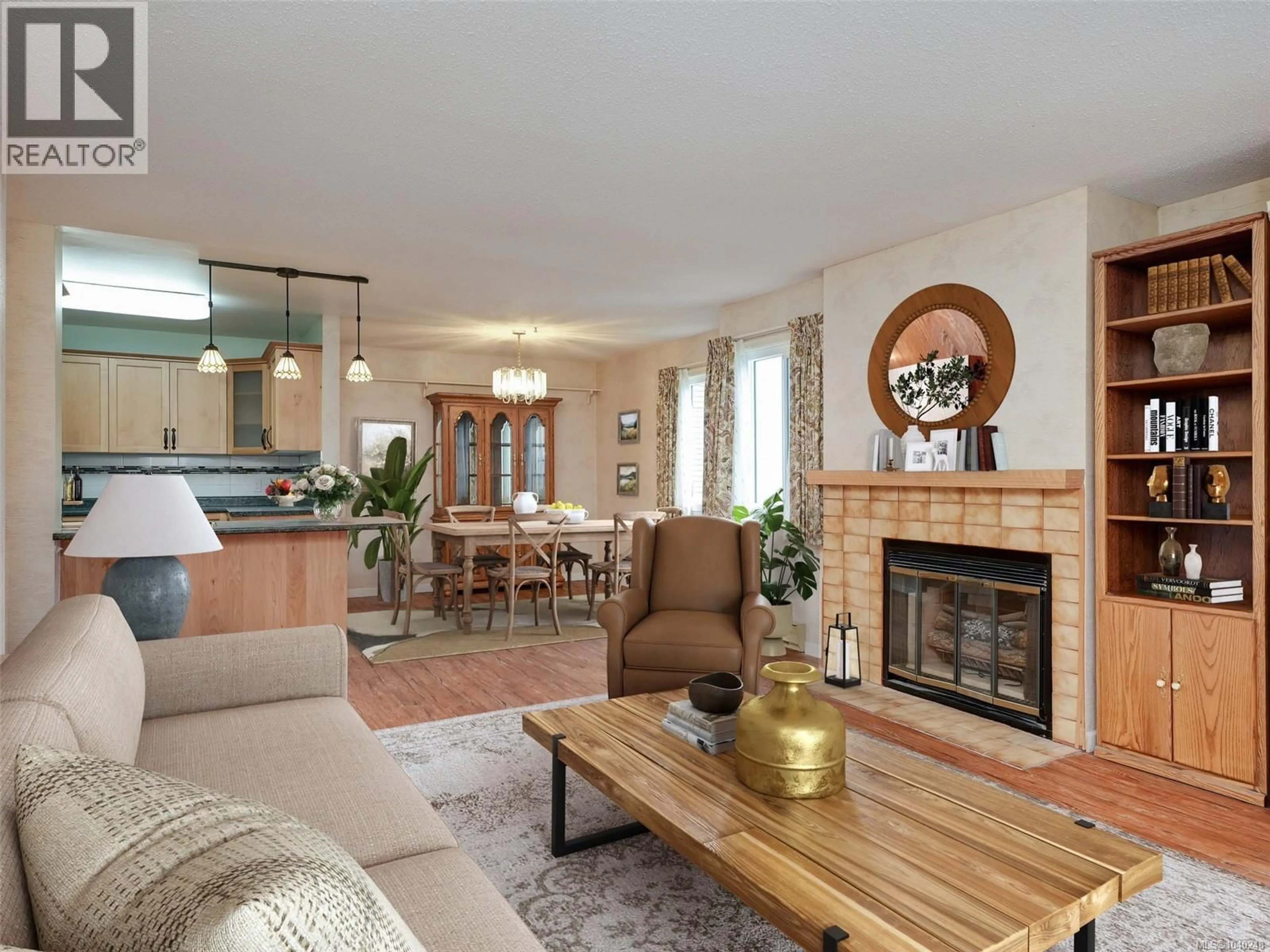Living room with furniture, wood/laminate floor for 206 - 1110 OSCAR STREET, Victoria British Columbia V8V4W5