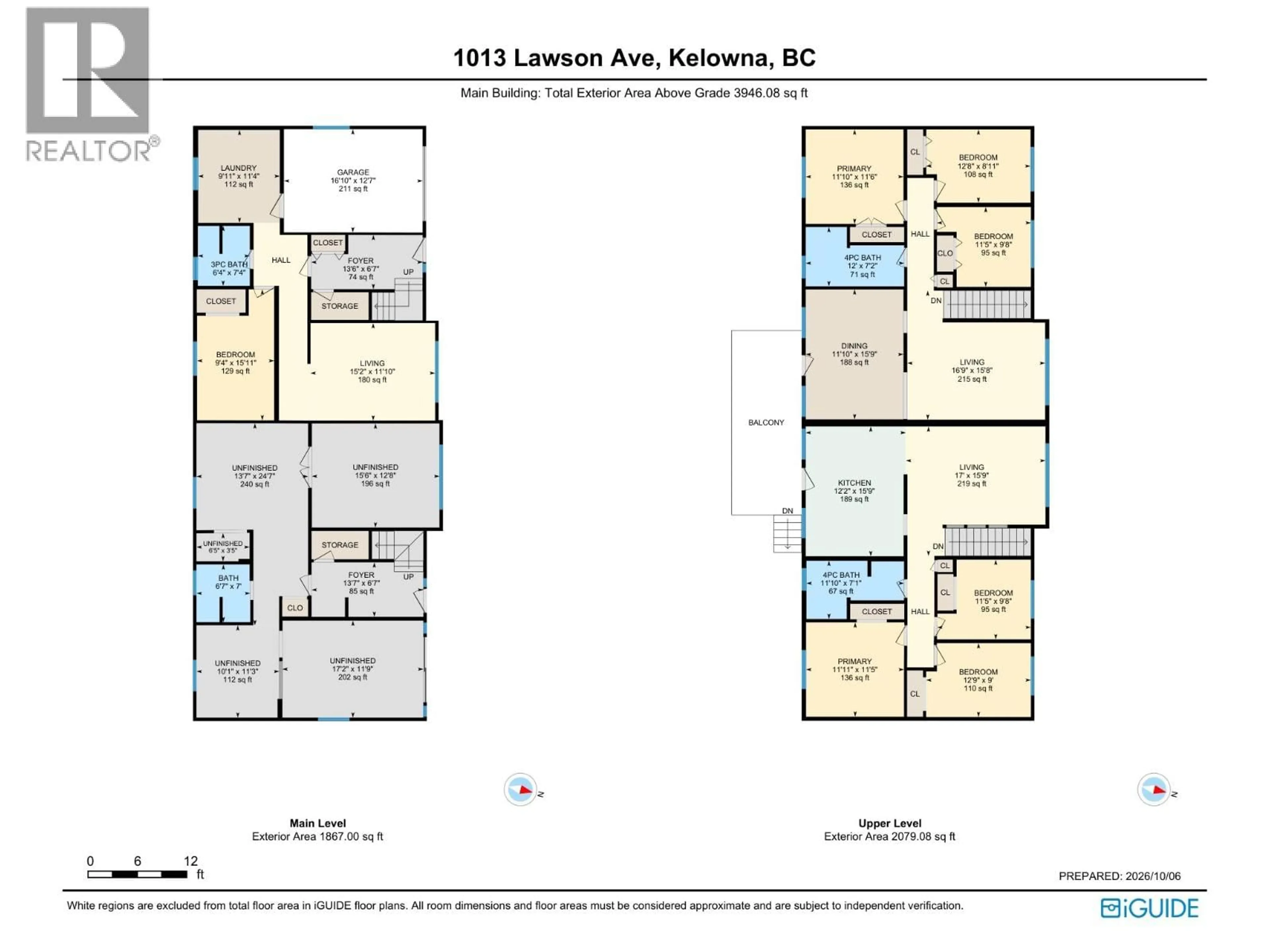 Floor plan for 1011-1013 LAWSON AVENUE, Kelowna British Columbia V1Y6T3