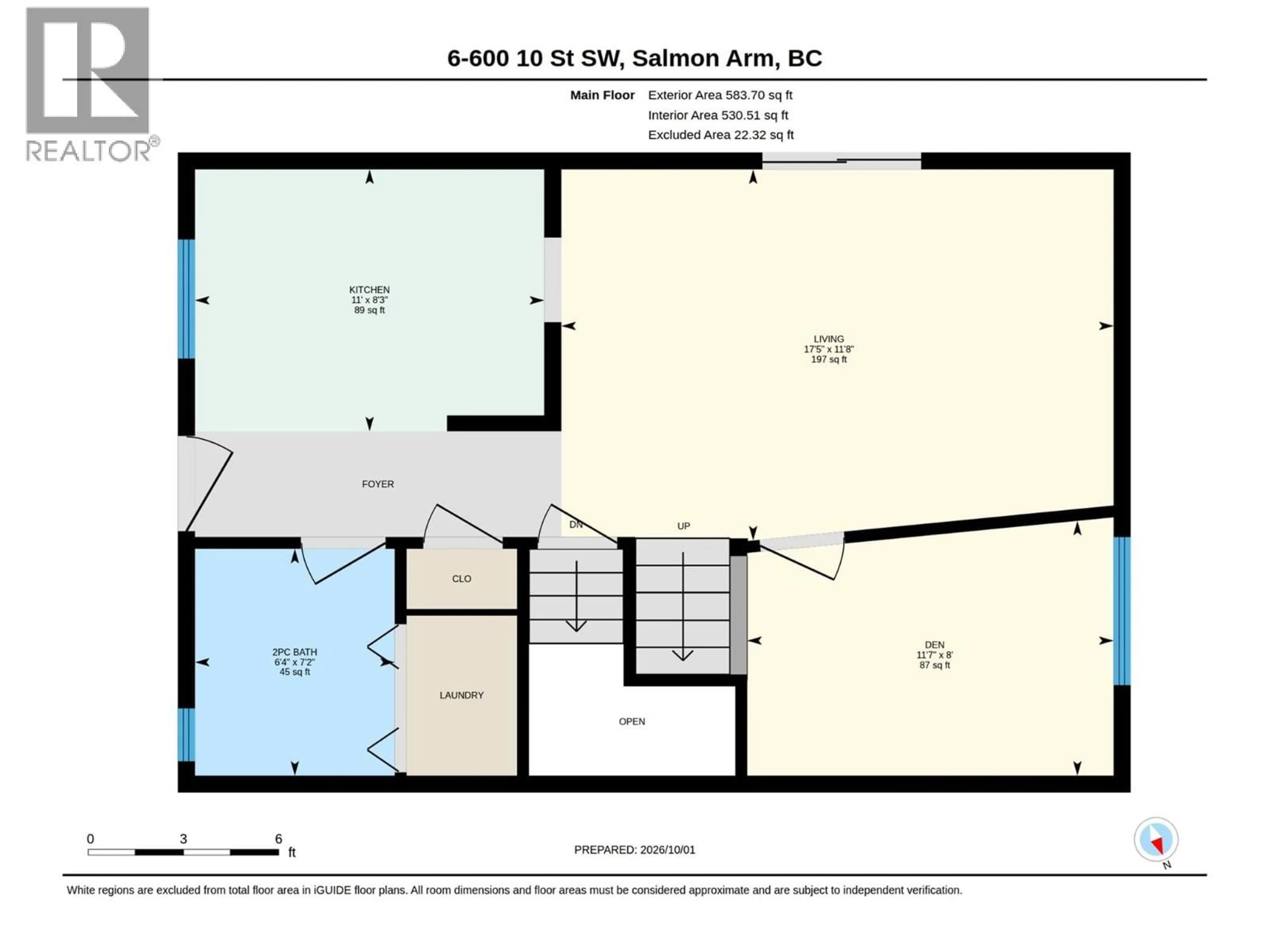 Floor plan for 6 - 600 10 STREET SOUTHWEST, Salmon Arm British Columbia V1E1J7
